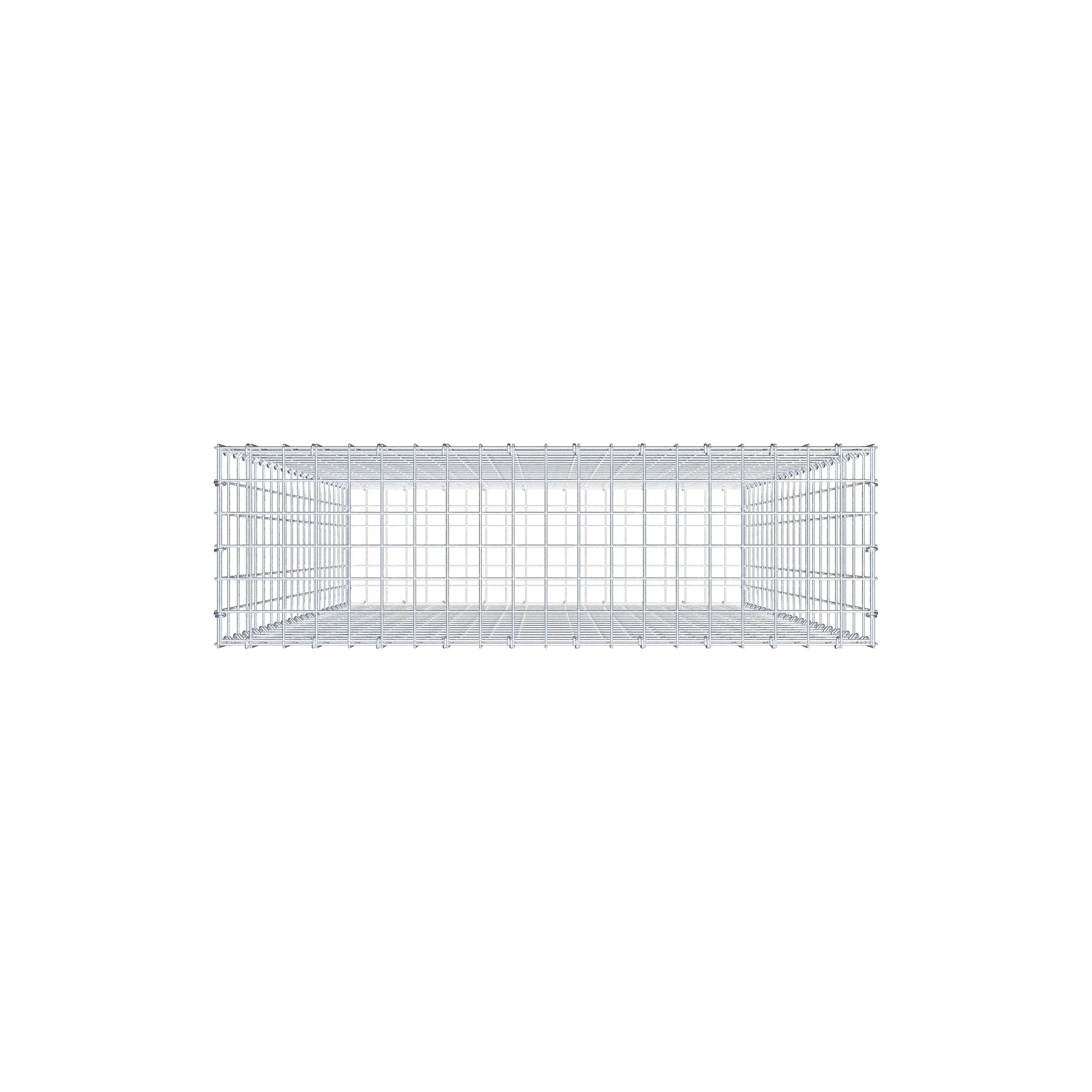 Gabione 200 cm x 100 cm x 30 cm (L x H x T), Maschenweite 5 cm x 10 cm, C-Ring