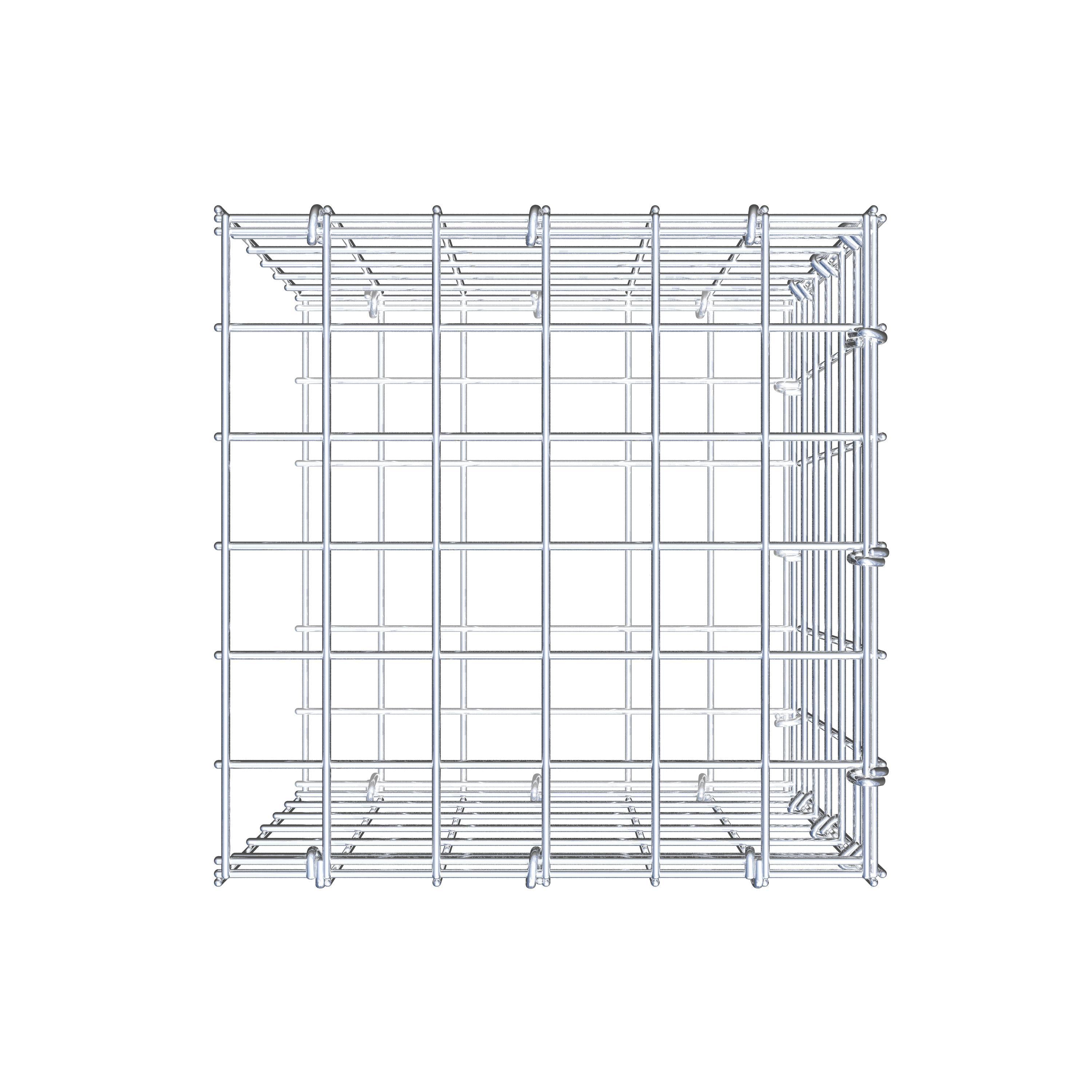 Gavión adicional tipo 2 30 cm x 30 cm x 30 cm (L x A x P), malla 5 cm x 5 cm, anillo en C