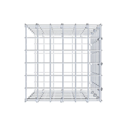 Anbaugabione Typ 2 30 cm x 30 cm x 30 cm (L x H x T), Maschenweite 5 cm x 5 cm, C-Ring