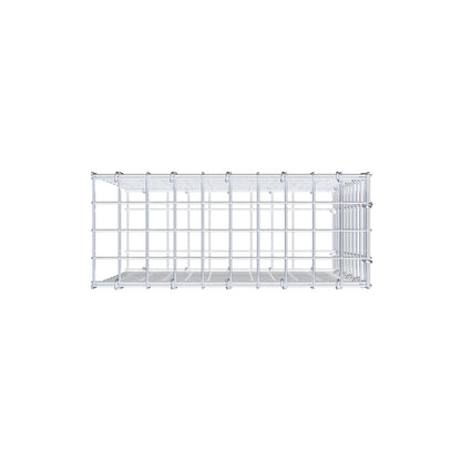 Monteret gabion type 2 50 cm x 50 cm x 20 cm (L x H x D), maskestørrelse 5 cm x 5 cm, C-ring