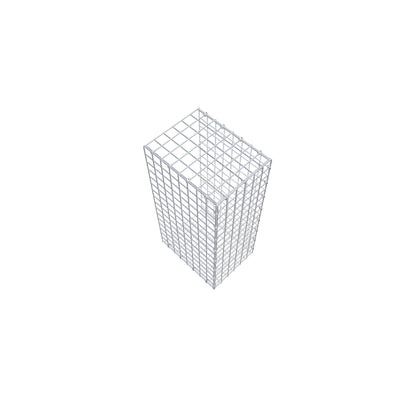 Mounted gabion type 2 80 cm x 40 cm x 30 cm (L x H x D), mesh size 5 cm x 5 cm, C-ring