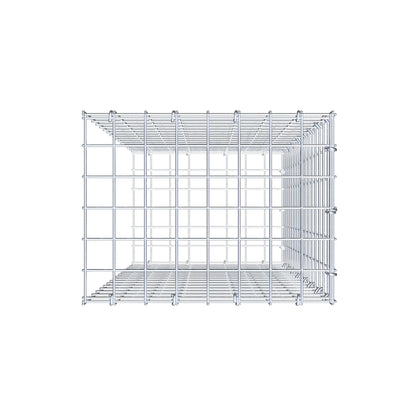 Mounted gabion type 2 80 cm x 40 cm x 30 cm (L x H x D), mesh size 5 cm x 5 cm, C-ring