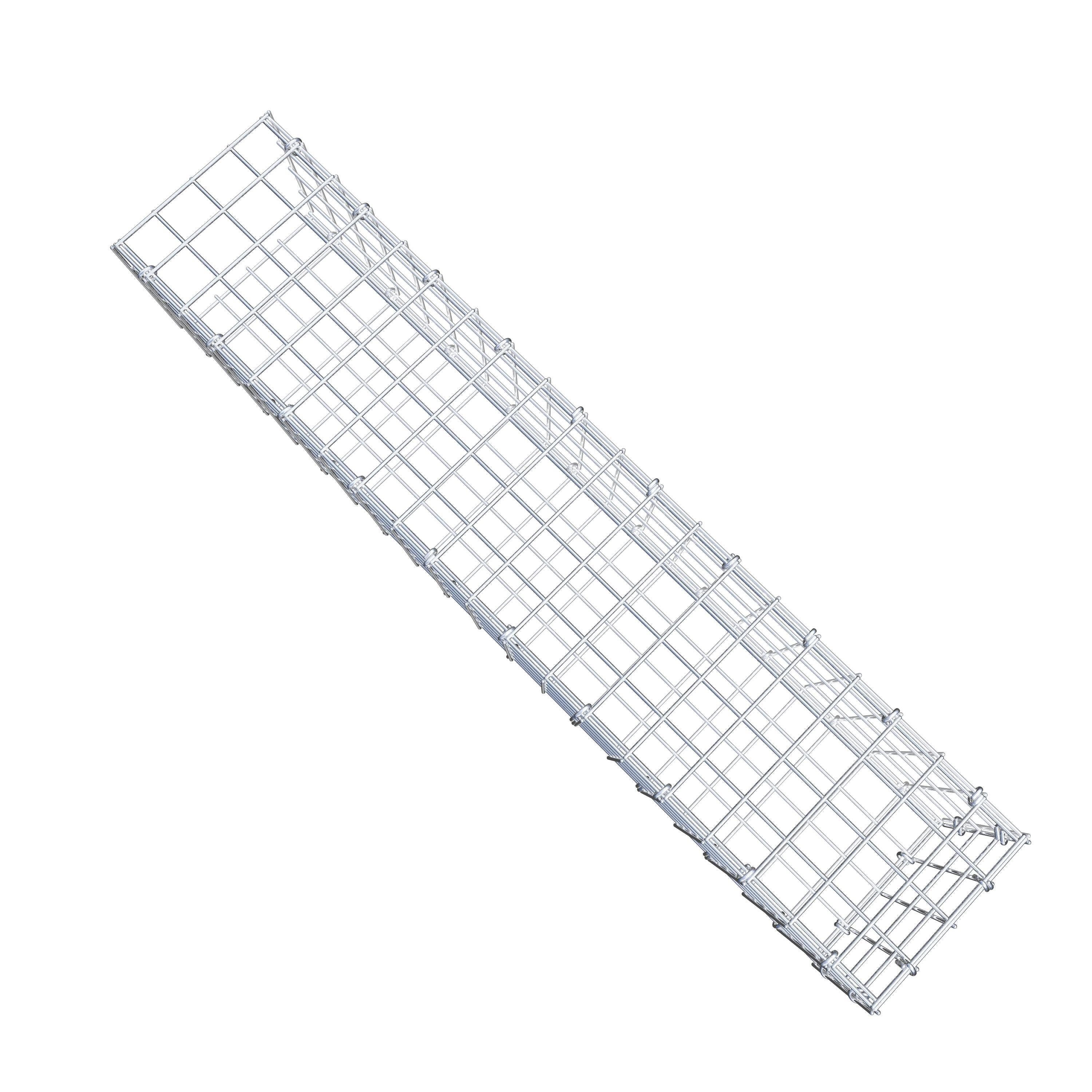 Mounted gabion type 2 100 cm x 20 cm x 20 cm (L x H x D), mesh size 5 cm x 5 cm, C-ring