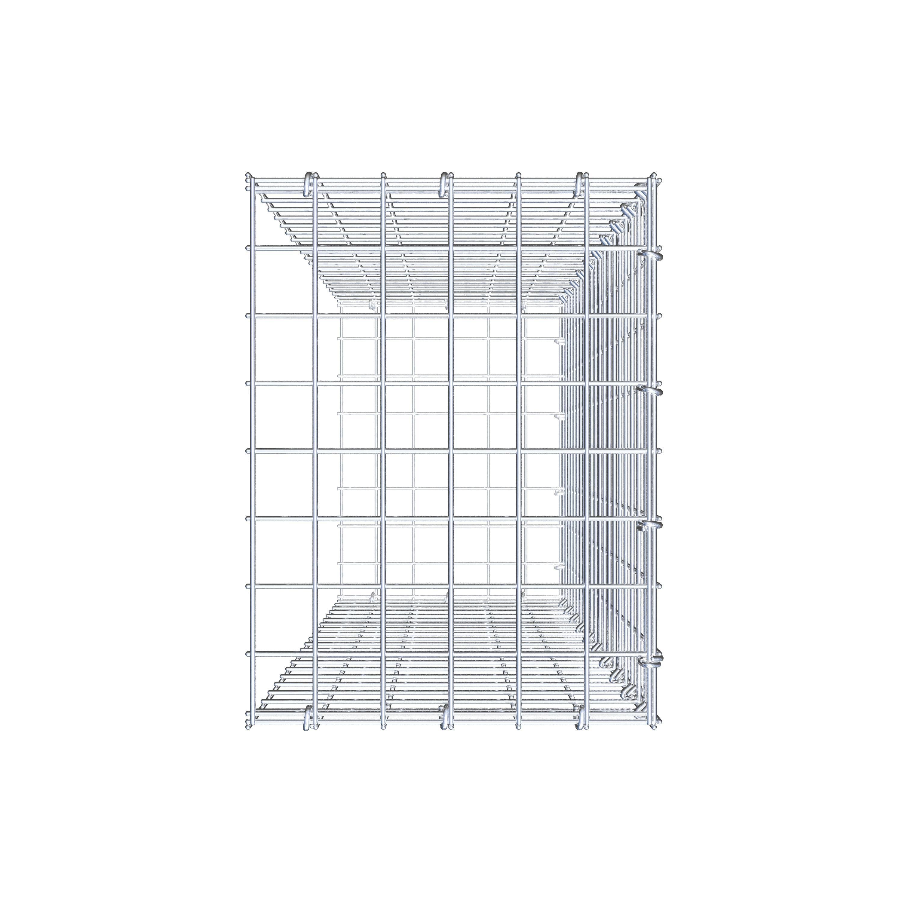 Anbaugabione Typ 2 100 cm x 30 cm x 40 cm (L x H x T), Maschenweite 5 cm x 5 cm, C-Ring