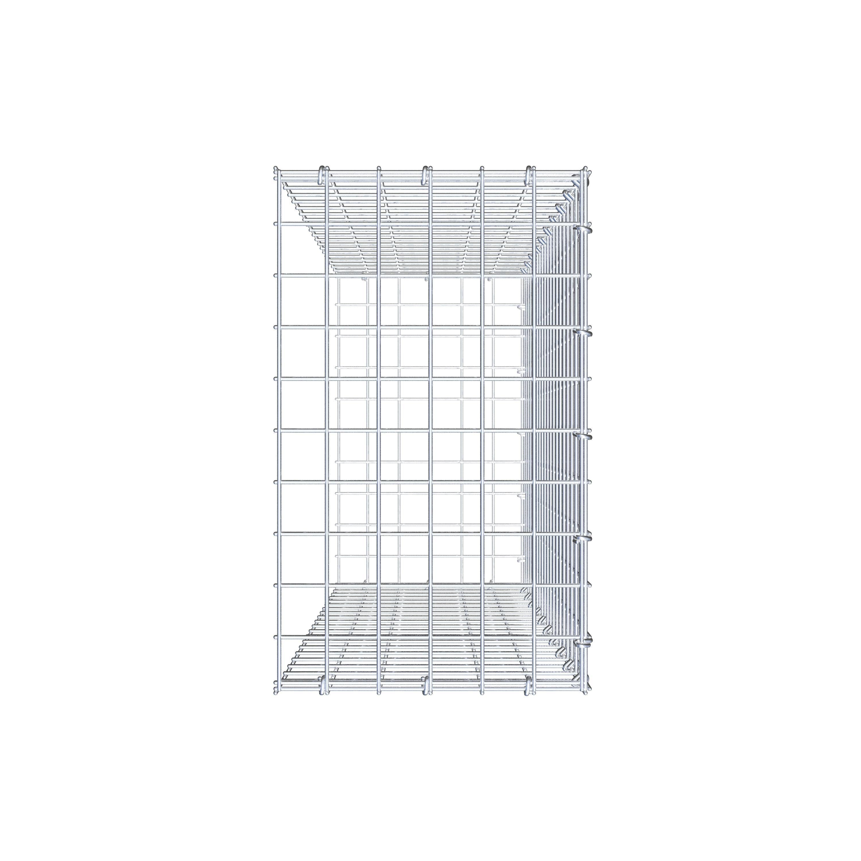 Anbaugabione Typ 2 100 cm x 30 cm x 50 cm (L x H x T), Maschenweite 5 cm x 5 cm, C-Ring