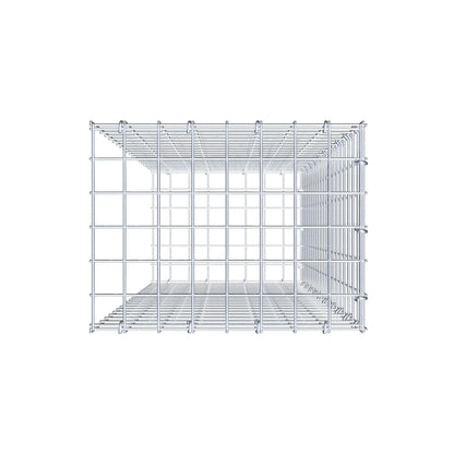 Monteret gabion type 2 100 cm x 40 cm x 30 cm (L x H x D), maskestørrelse 5 cm x 5 cm, C-ring