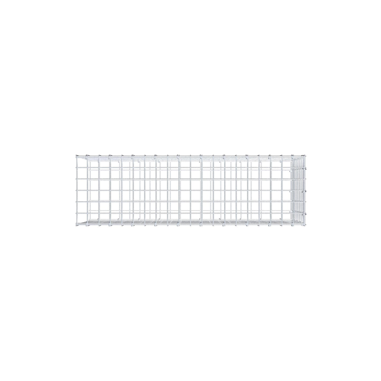 Monteret gabion type 2 100 cm x 40 cm x 30 cm (L x H x D), maskestørrelse 5 cm x 5 cm, C-ring