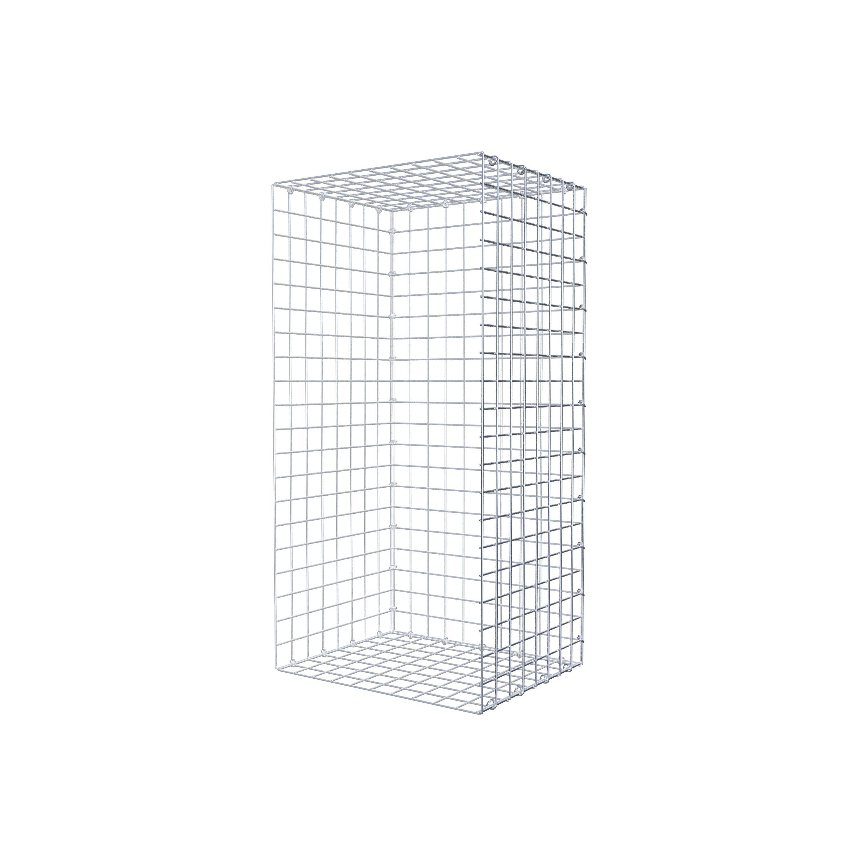 Mounted gabion type 2 100 cm x 40 cm x 50 cm (L x H x D), mesh size 5 cm x 5 cm, C-ring