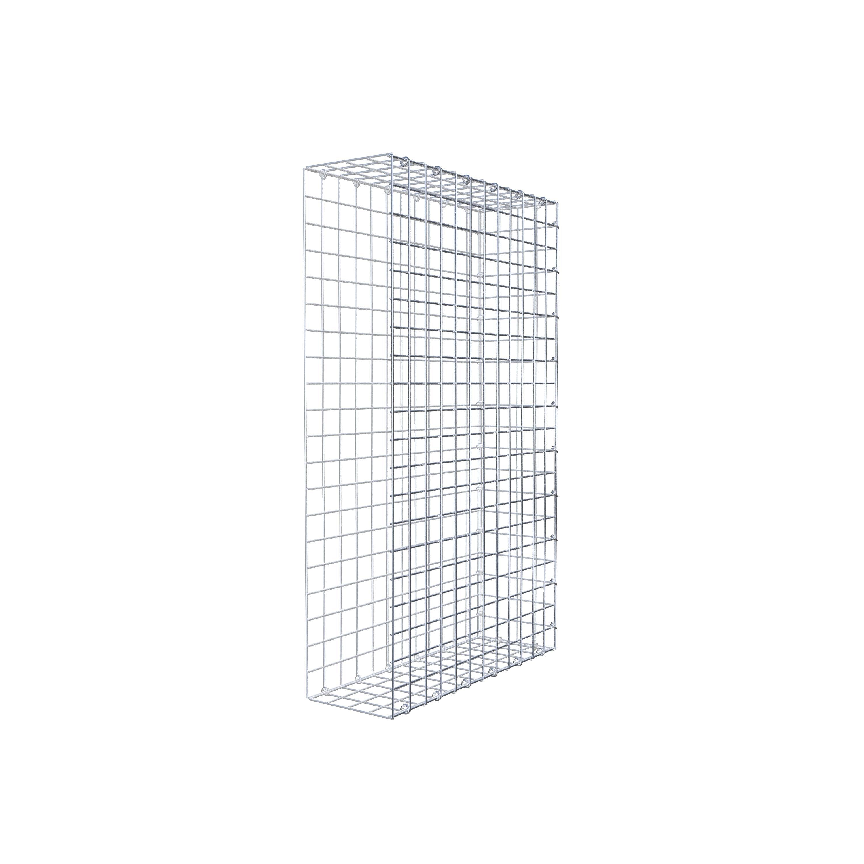 Mounted gabion type 2 100 cm x 60 cm x 20 cm (L x H x D), mesh size 5 cm x 5 cm, C-ring