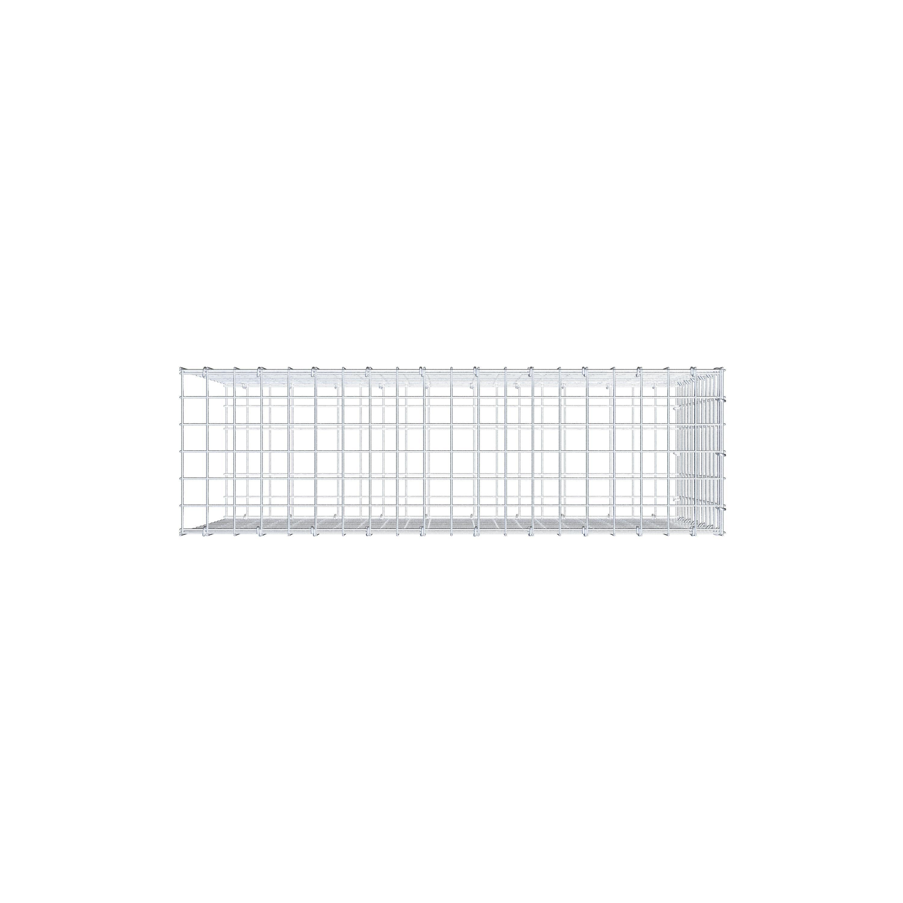 Anbaugabione Typ 2 100 cm x 60 cm x 30 cm (L x H x T), Maschenweite 5 cm x 5 cm, C-Ring