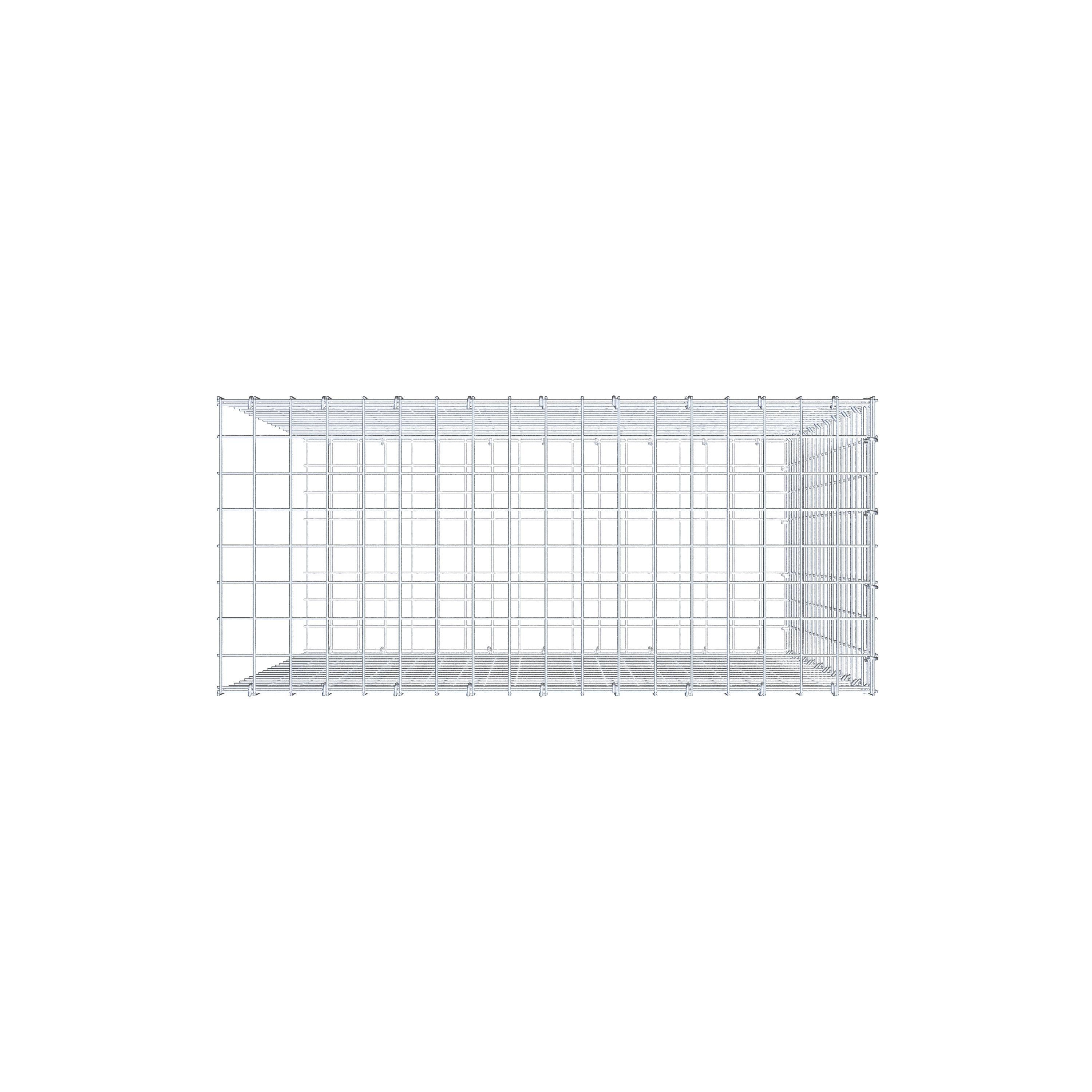 Anbaugabione Typ 2 100 cm x 90 cm x 40 cm (L x H x T), Maschenweite 5 cm x 5 cm, C-Ring