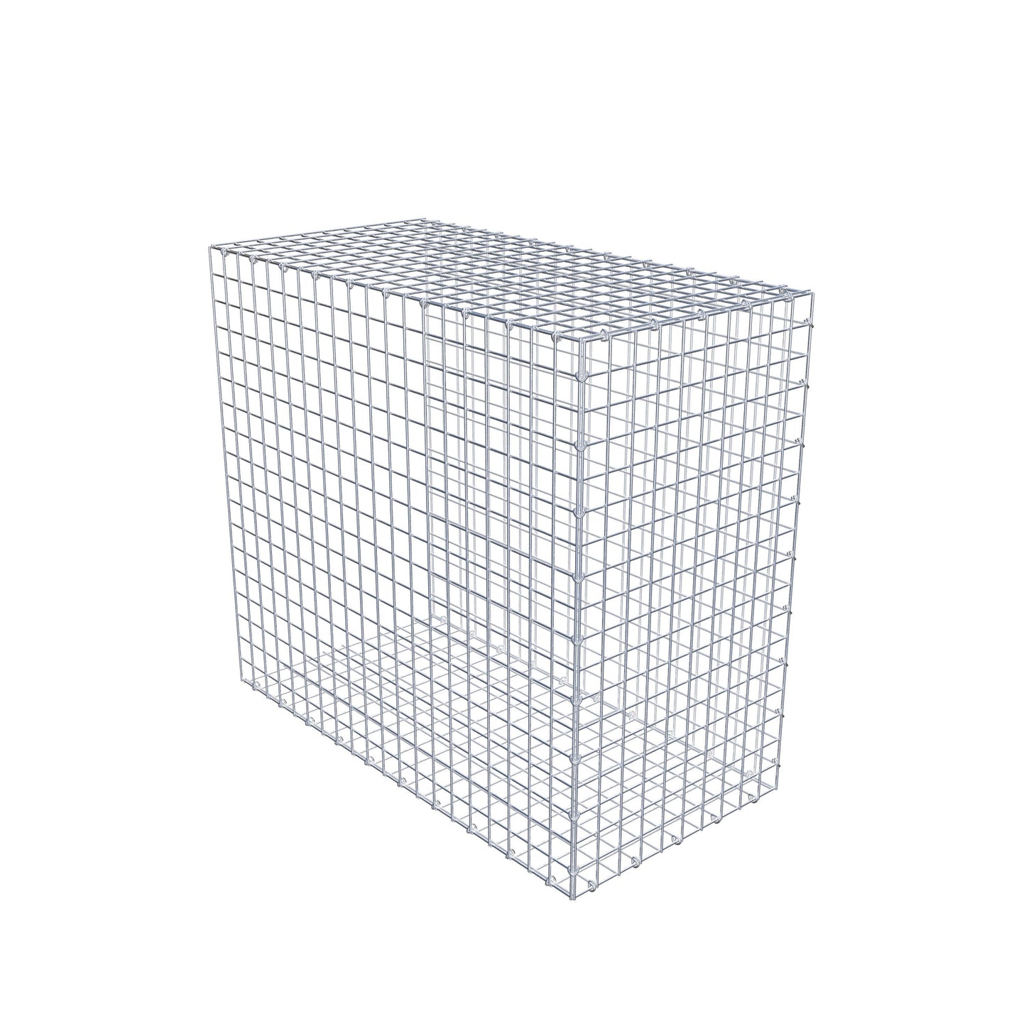 Typ 2 påbyggnadsgabion 100 cm x 90 cm x 50 cm (L x H x D), maskstorlek 5 cm x 5 cm, C-ring