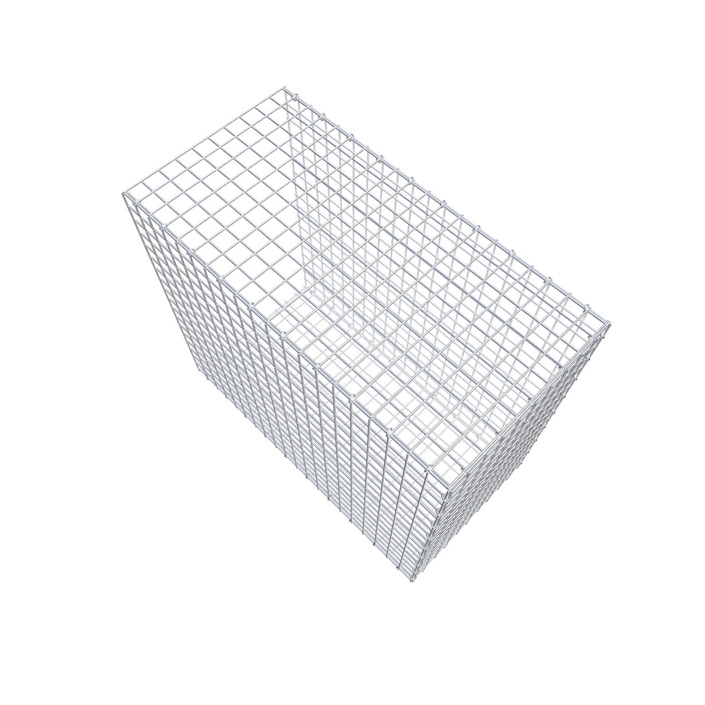 Typ 2 påbyggnadsgabion 100 cm x 90 cm x 50 cm (L x H x D), maskstorlek 5 cm x 5 cm, C-ring