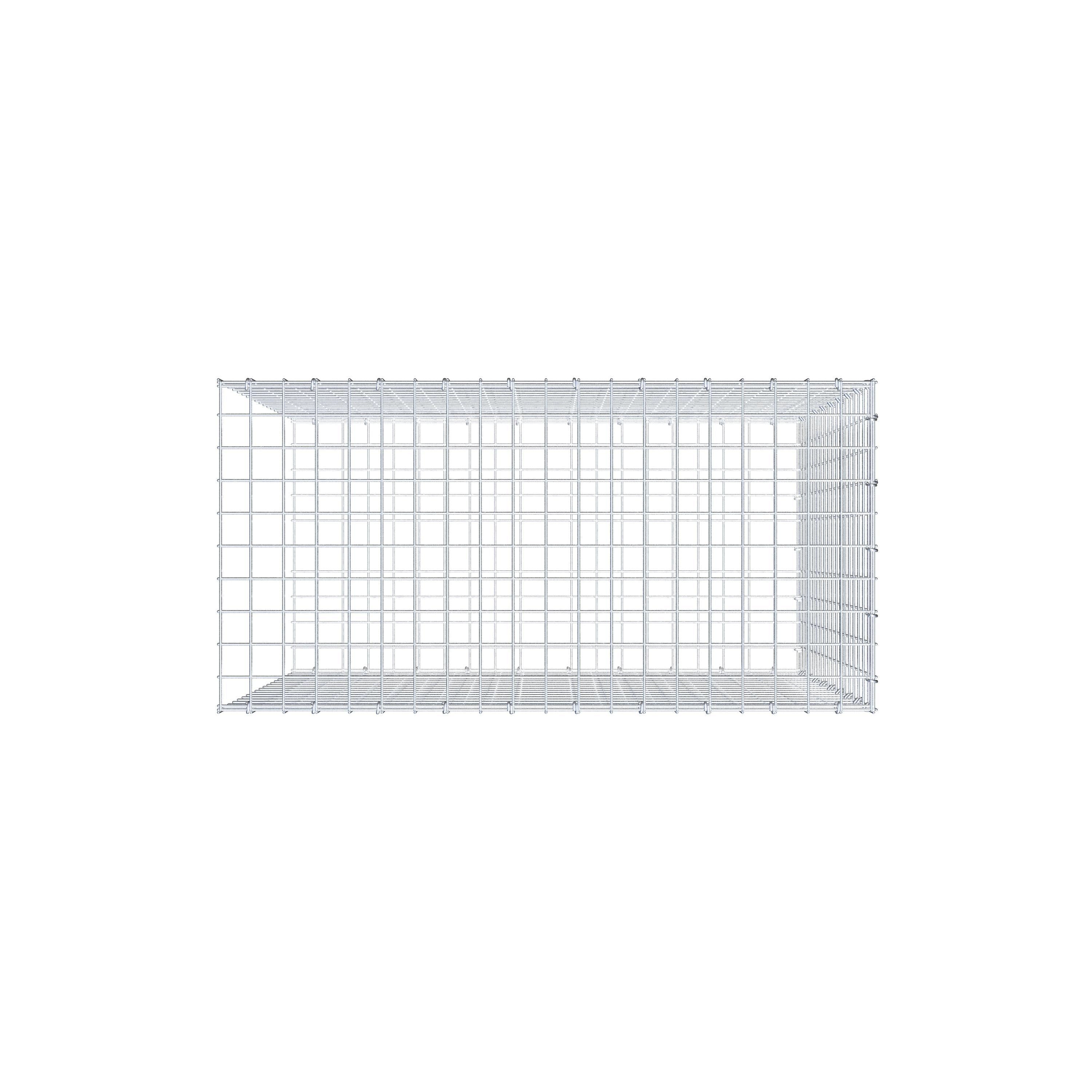 Anbaugabione Typ 2 100 cm x 90 cm x 50 cm (L x H x T), Maschenweite 5 cm x 5 cm, C-Ring