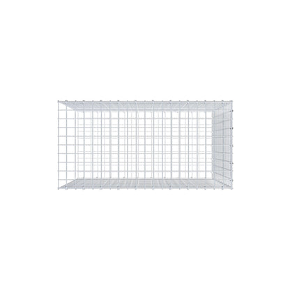 Typ 2 påbyggnadsgabion 100 cm x 90 cm x 50 cm (L x H x D), maskstorlek 5 cm x 5 cm, C-ring