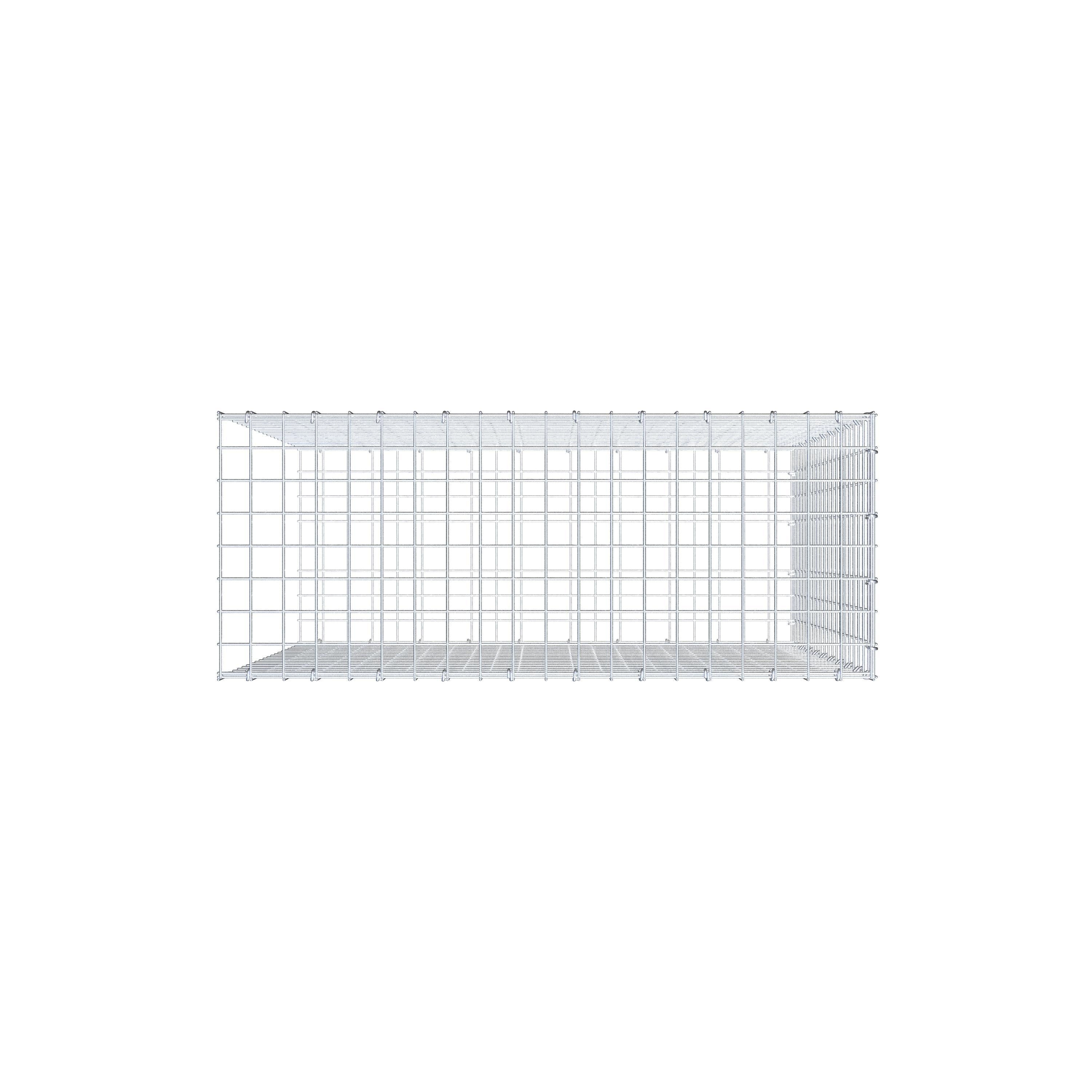 Anbaugabione Typ 2 100 cm x 100 cm x 40 cm (L x H x T), Maschenweite 5 cm x 5 cm, C-Ring