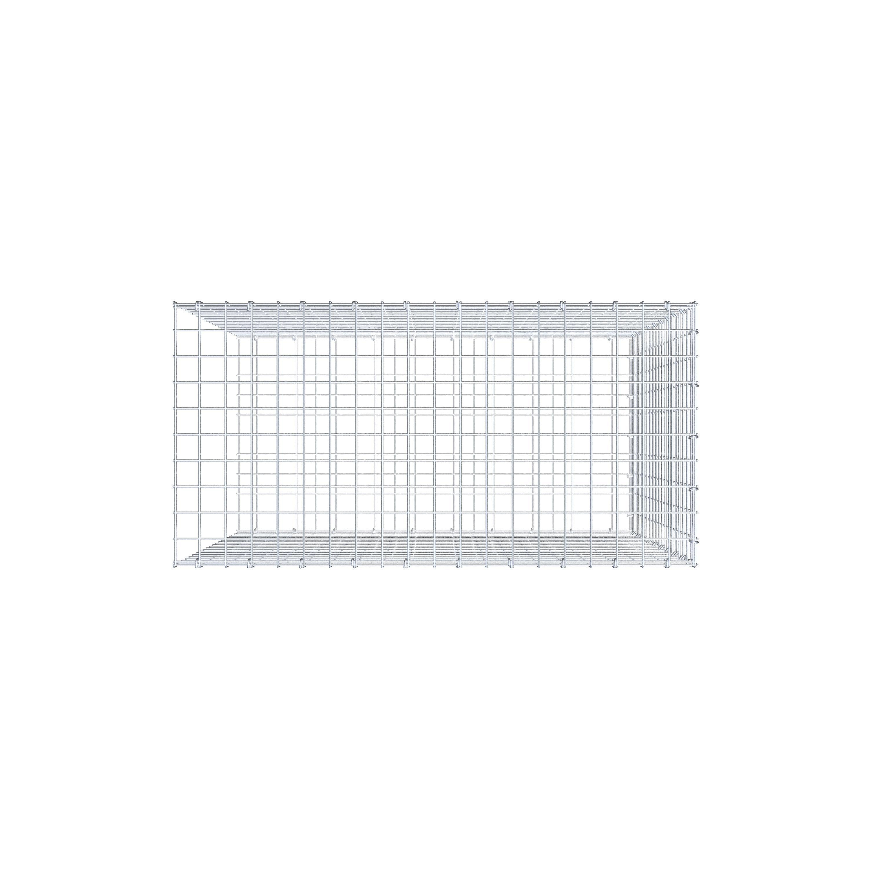 Anbaugabione Typ 2 100 cm x 100 cm x 50 cm (L x H x T), Maschenweite 5 cm x 5 cm, C-Ring