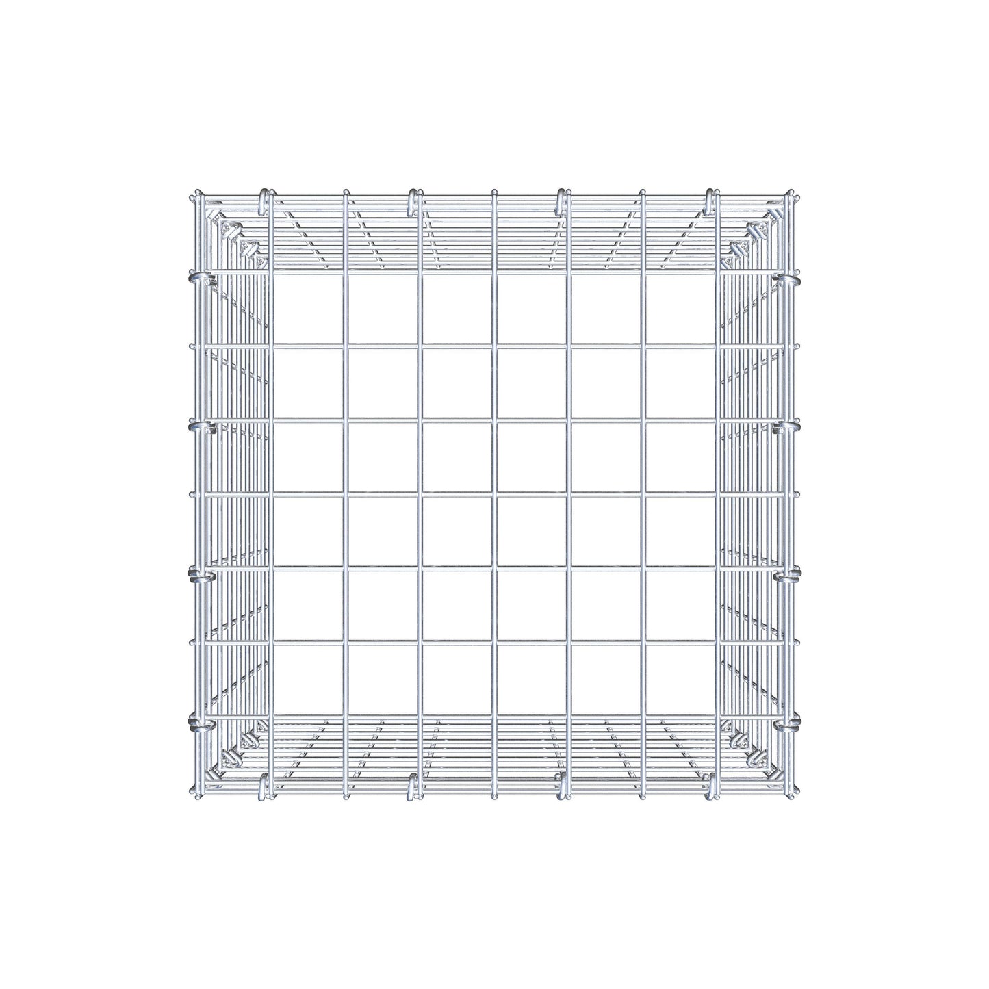 Anbaugabione Typ 3 40 cm x 40 cm x 40 cm (L x H x T), Maschenweite 5 cm x 5 cm, C-Ring