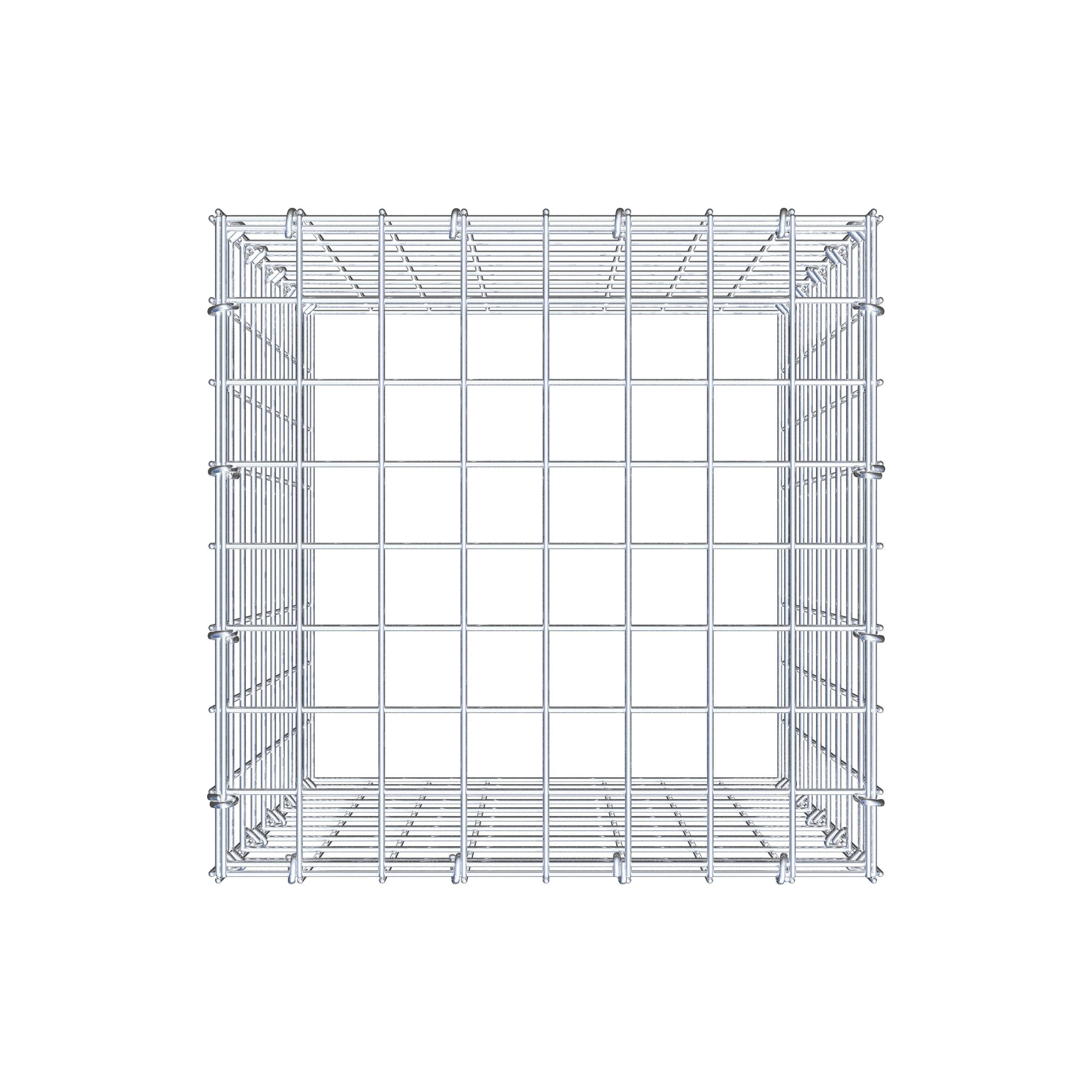 Anbaugabione Typ 3 50 cm x 40 cm x 40 cm (L x H x T), Maschenweite 5 cm x 5 cm, C-Ring