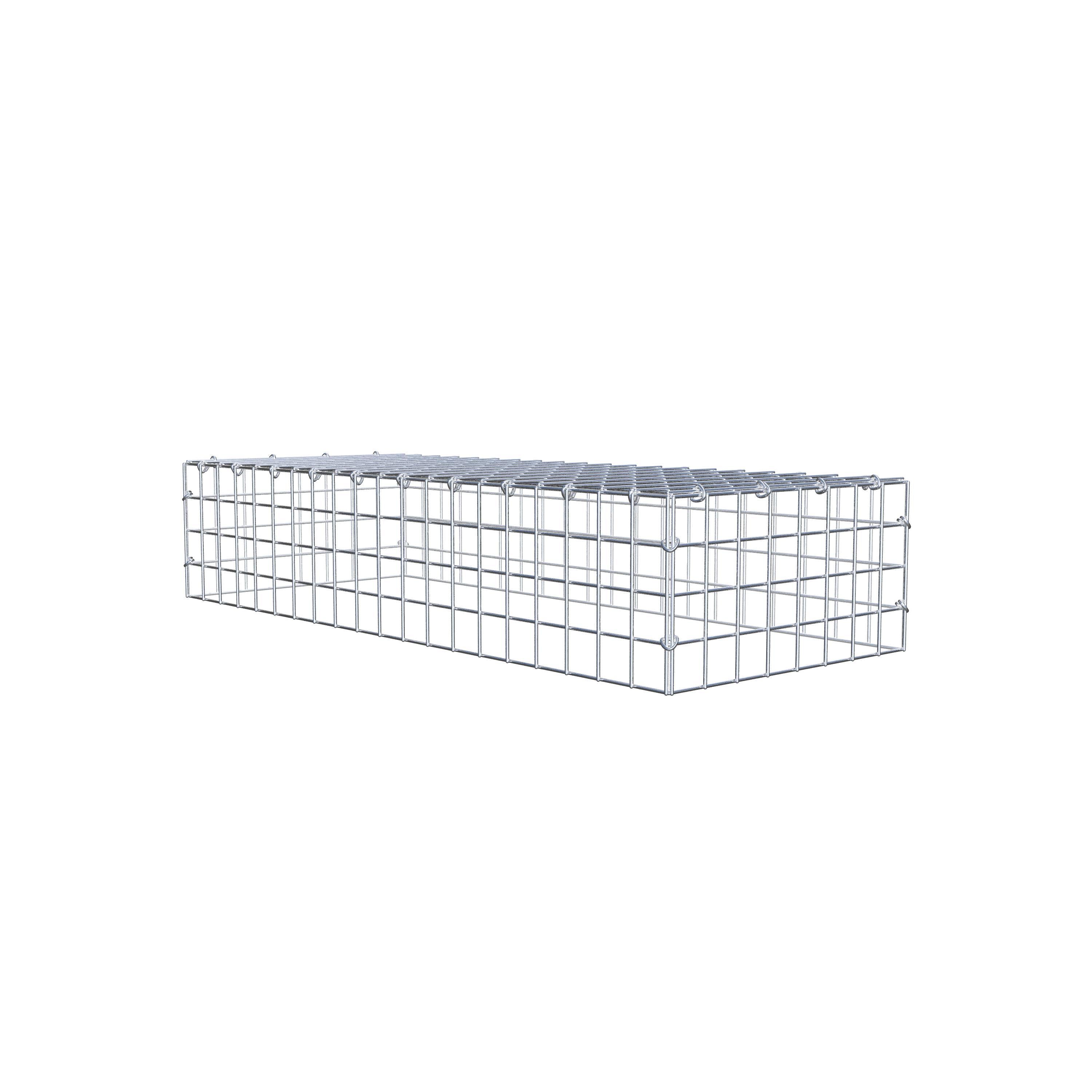 Anbaugabione Typ 3 100 cm x 20 cm x 40 cm (L x H x T), Maschenweite 5 cm x 5 cm, C-Ring