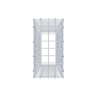 Monteret gabion type 3 100 cm x 20 cm x 40 cm (L x H x D), maskestørrelse 5 cm x 5 cm, C-ring