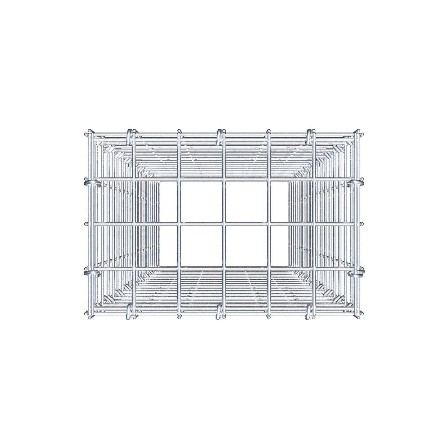 Anbaugabione Typ 3 100 cm x 30 cm x 20 cm (L x H x T), Maschenweite 5 cm x 5 cm, C-Ring