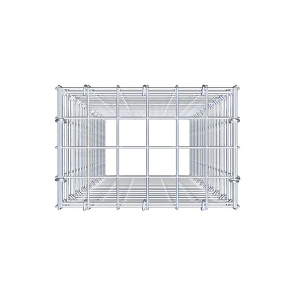 Anbaugabione Typ 3 100 cm x 30 cm x 20 cm (L x H x T), Maschenweite 5 cm x 5 cm, C-Ring
