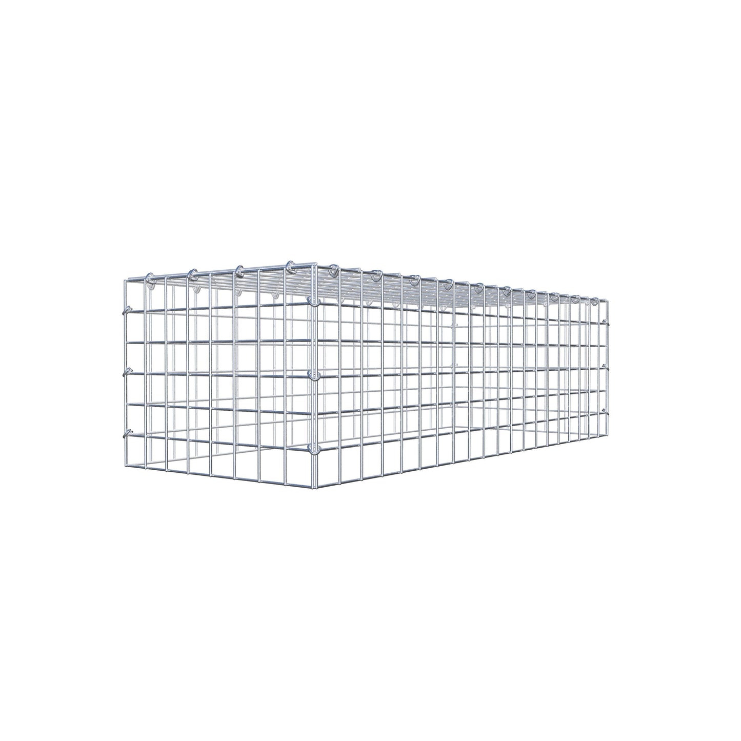 Monteret gabion type 3 100 cm x 30 cm x 40 cm (L x H x D), maskestørrelse 5 cm x 5 cm, C-ring