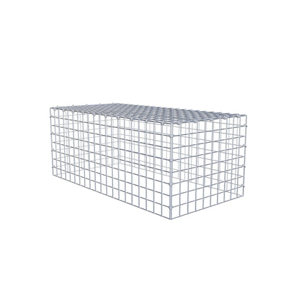 Anbaugabione Typ 3 100 cm x 40 cm x 50 cm (L x H x T), Maschenweite 5 cm x 5 cm, C-Ring
