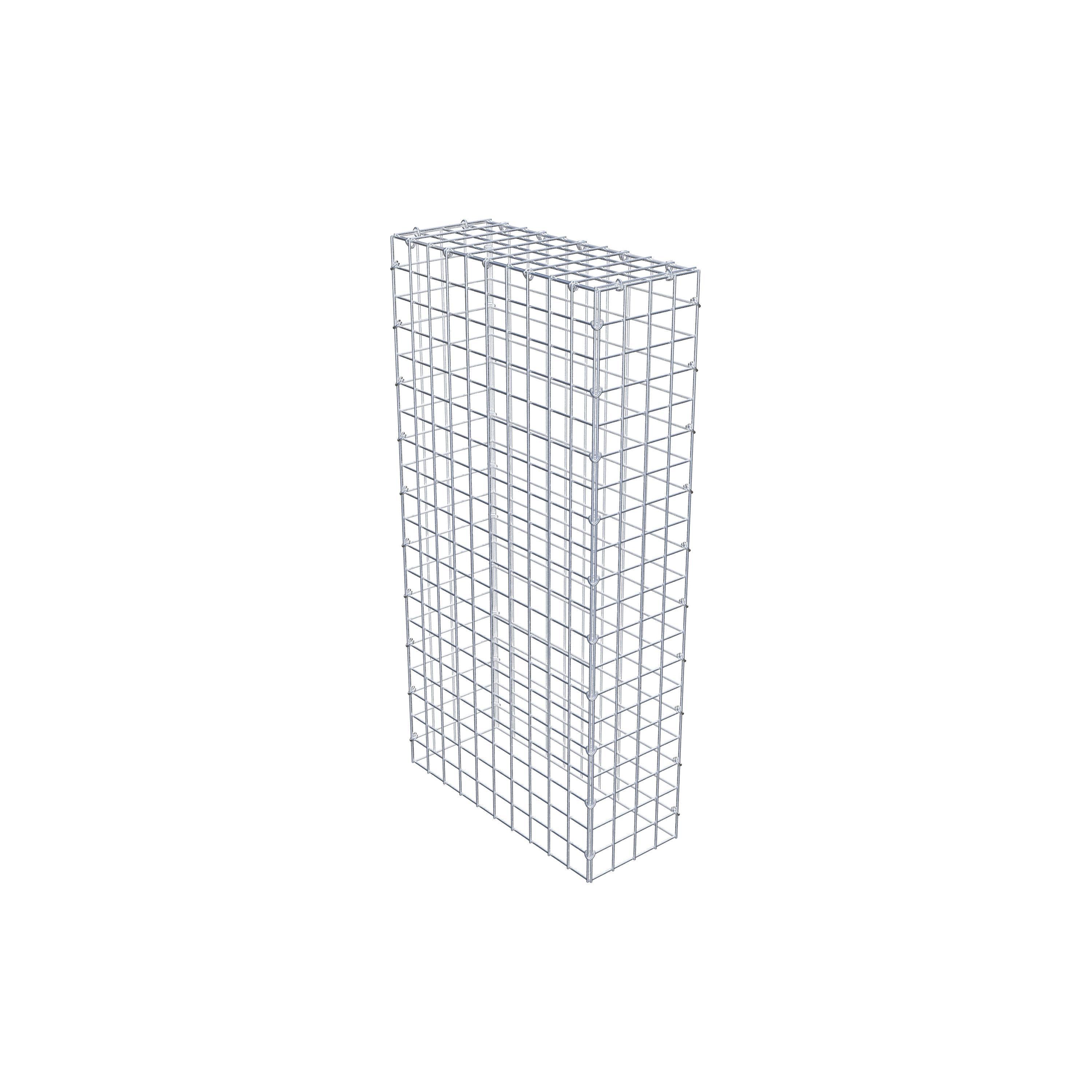 Monteret gabion type 3 100 cm x 50 cm x 20 cm (L x H x D), maskestørrelse 5 cm x 5 cm, C-ring