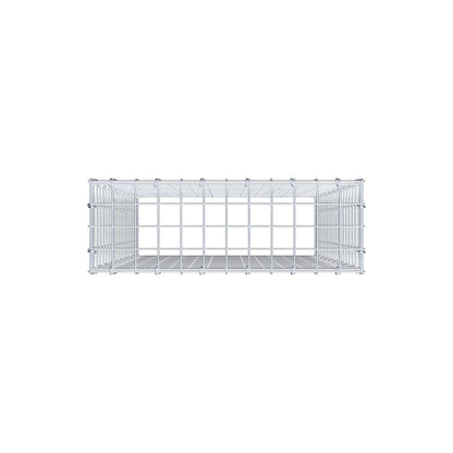 Monteret gabion type 3 100 cm x 60 cm x 20 cm (L x H x D), maskestørrelse 5 cm x 5 cm, C-ring