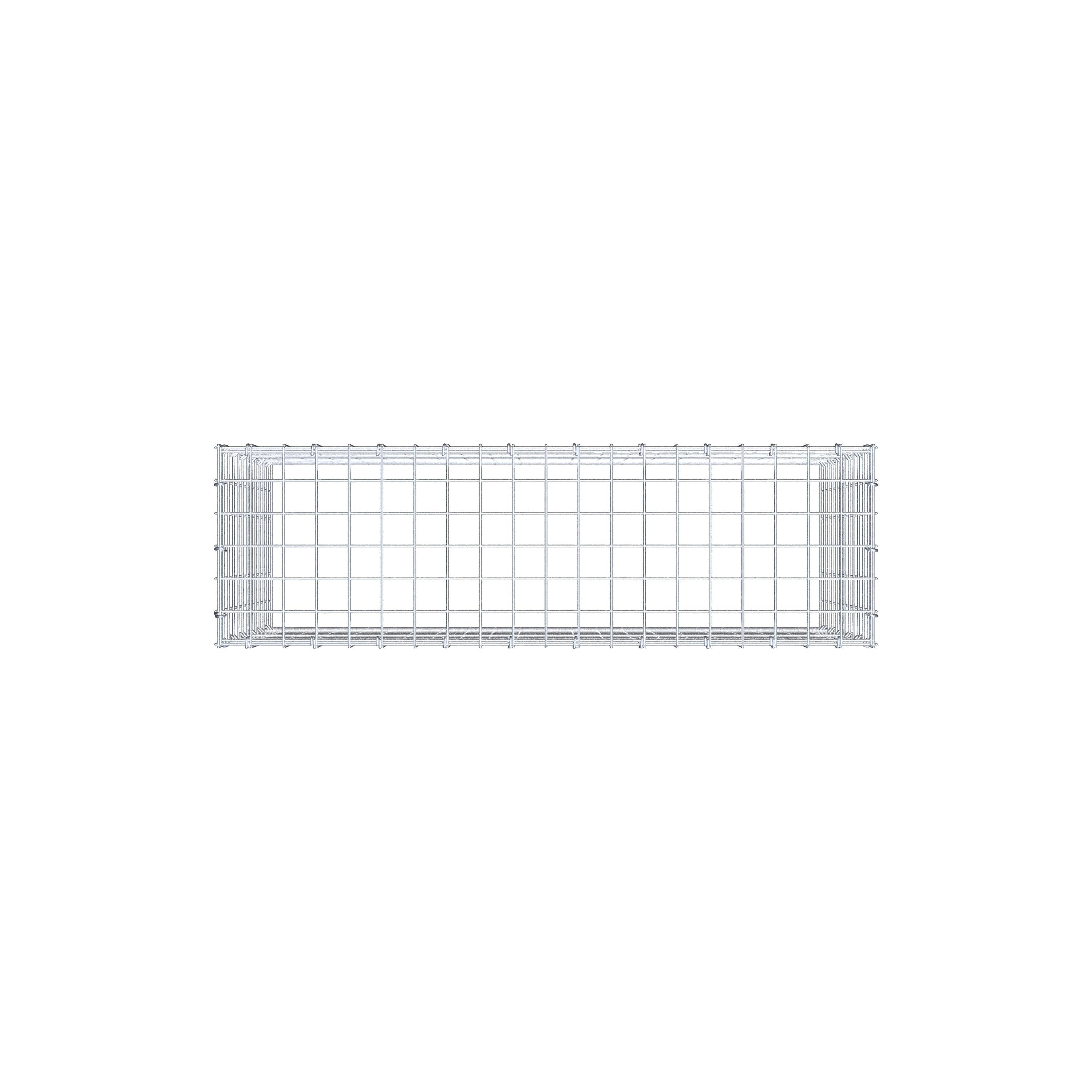 Anbaugabione Typ 3 100 cm x 60 cm x 30 cm (L x H x T), Maschenweite 5 cm x 5 cm, C-Ring