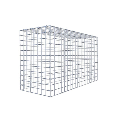 Monteret gabion type 3 100 cm x 60 cm x 40 cm (L x H x D), maskestørrelse 5 cm x 5 cm, C-ring