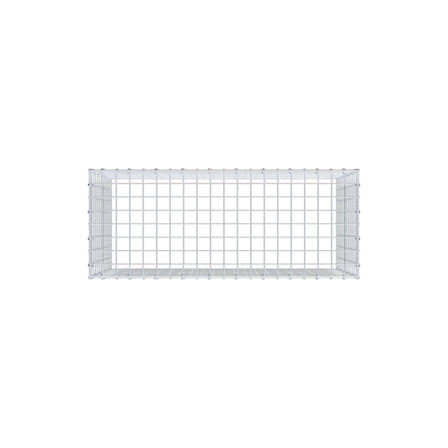 Monteret gabion type 3 100 cm x 60 cm x 40 cm (L x H x D), maskestørrelse 5 cm x 5 cm, C-ring