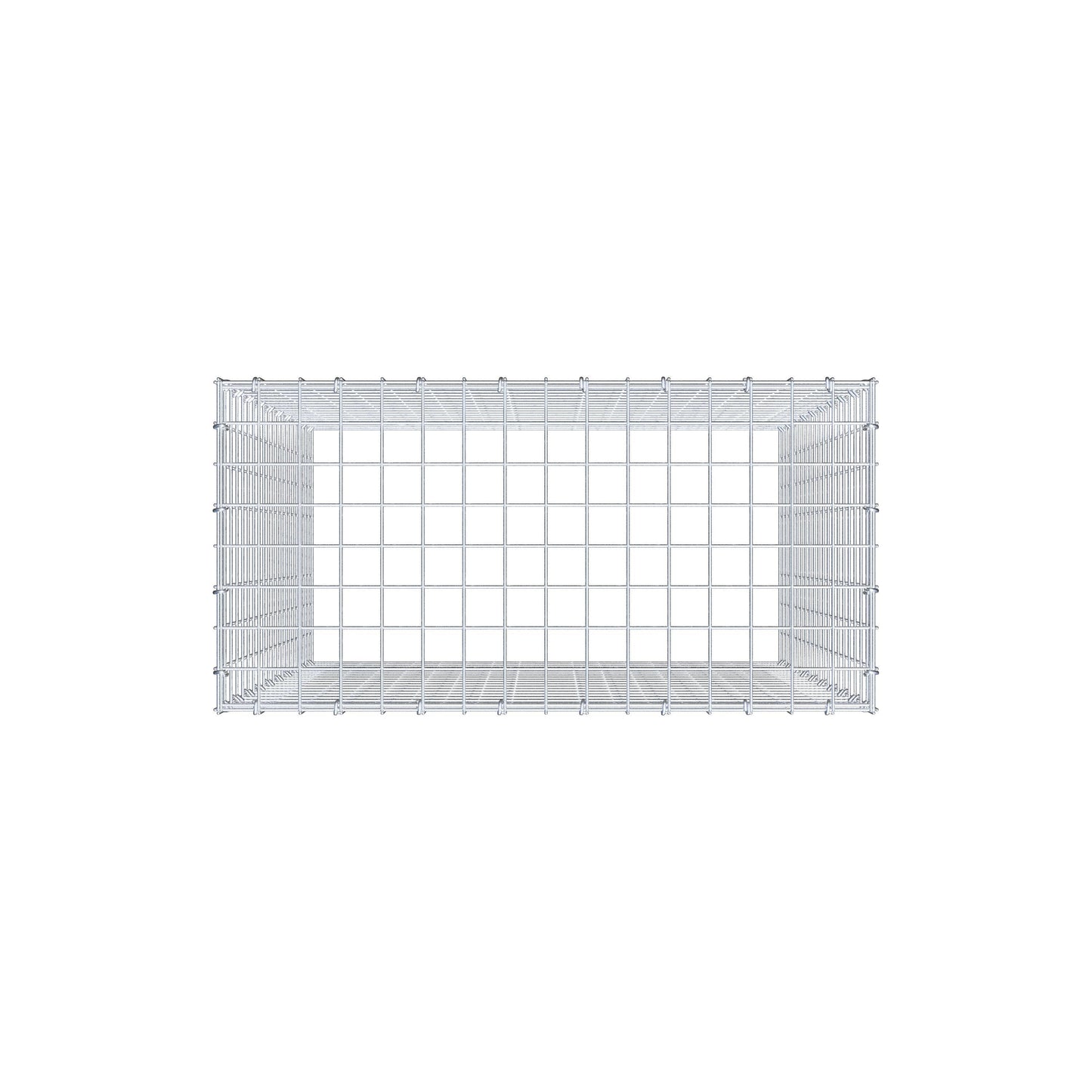 Monteret gabion type 3 100 cm x 80 cm x 40 cm (L x H x D), maskestørrelse 5 cm x 5 cm, C-ring