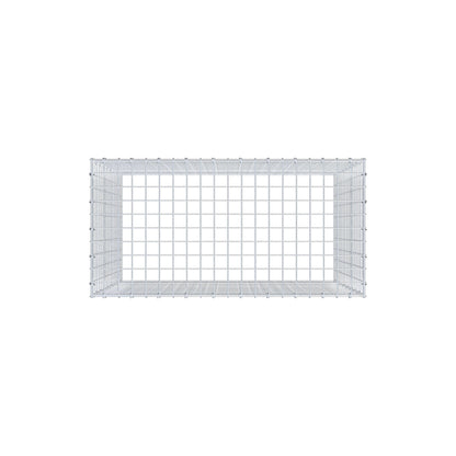 Typ 3 påbyggnadsgabion 100 cm x 90 cm x 50 cm (L x H x D), maskstorlek 5 cm x 5 cm, C-ring