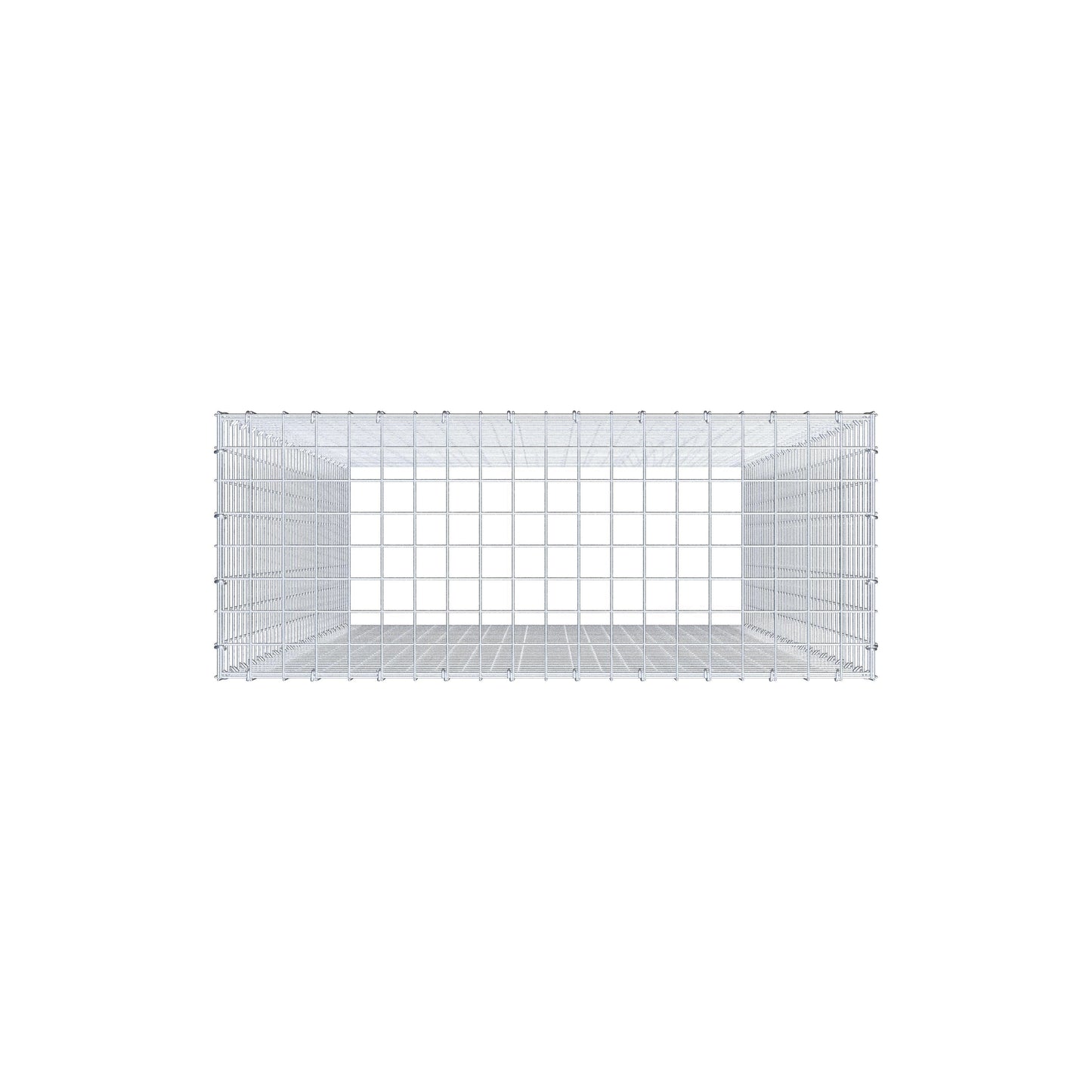 Anbaugabione Typ 3 200 cm x 100 cm x 40 cm (L x H x T), Maschenweite 5 cm x 5 cm, C-Ring