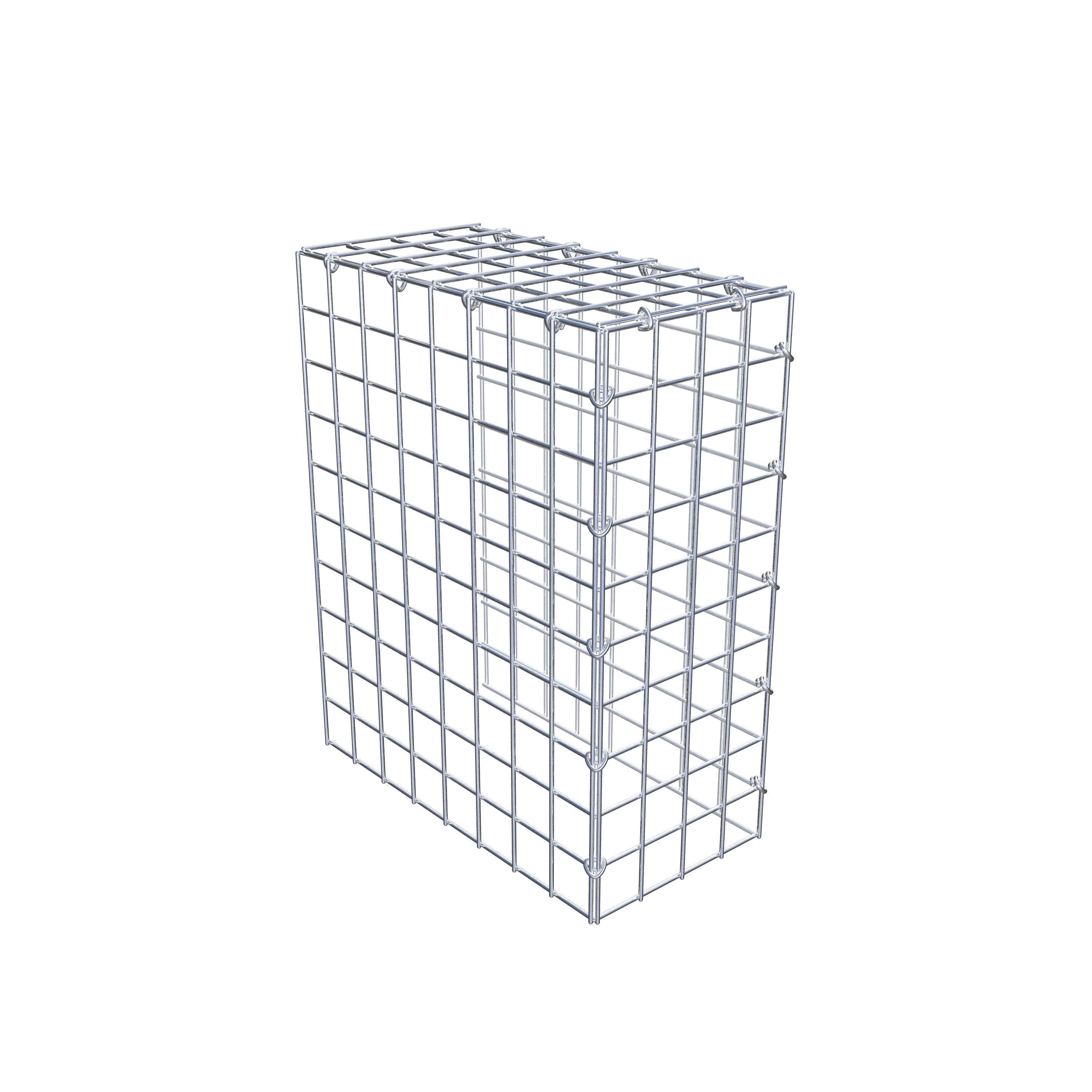 Monteret gabion type 4 50 cm x 40 cm x 20 cm (L x H x D), maskestørrelse 5 cm x 5 cm, C-ring