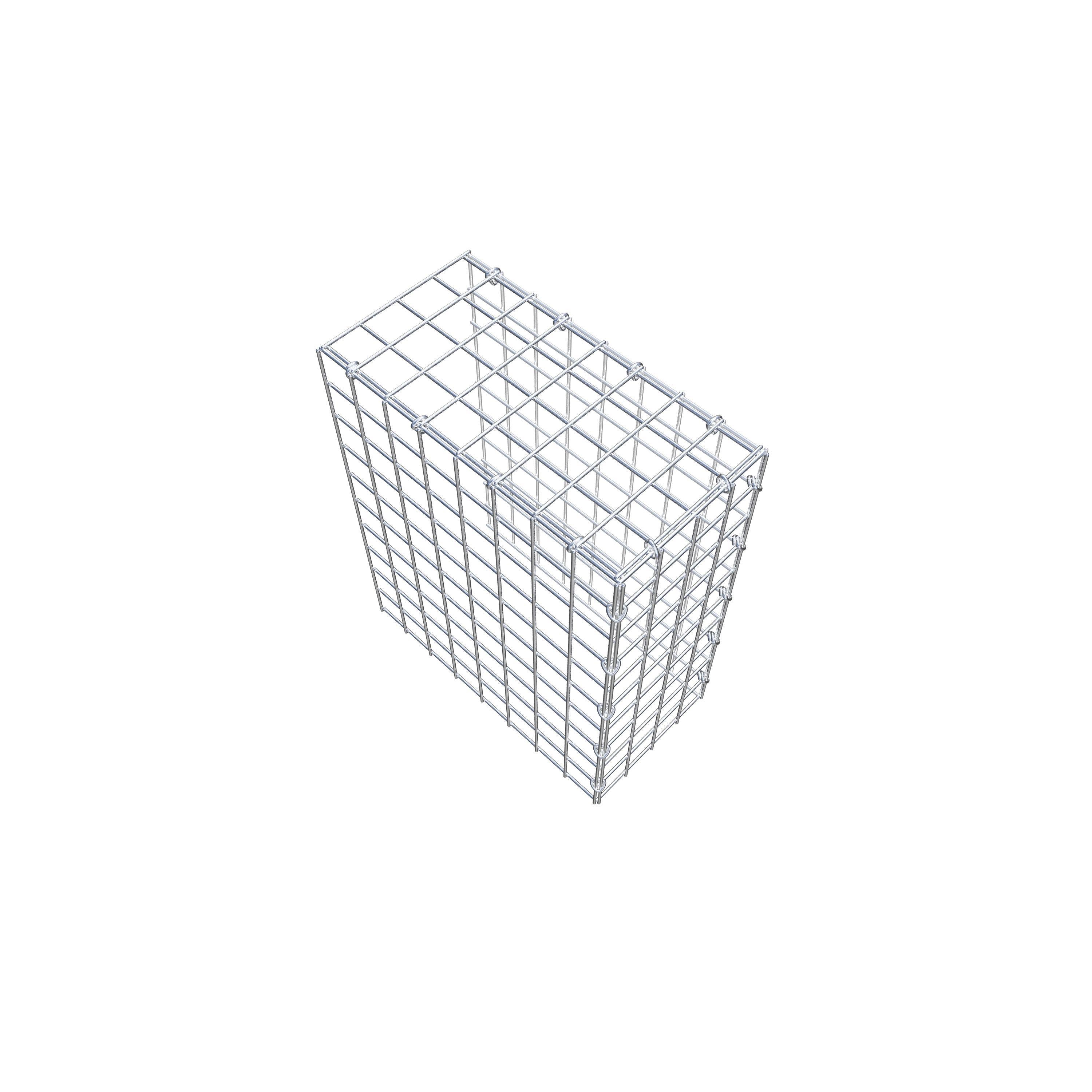 Monteret gabion type 4 50 cm x 40 cm x 20 cm (L x H x D), maskestørrelse 5 cm x 5 cm, C-ring