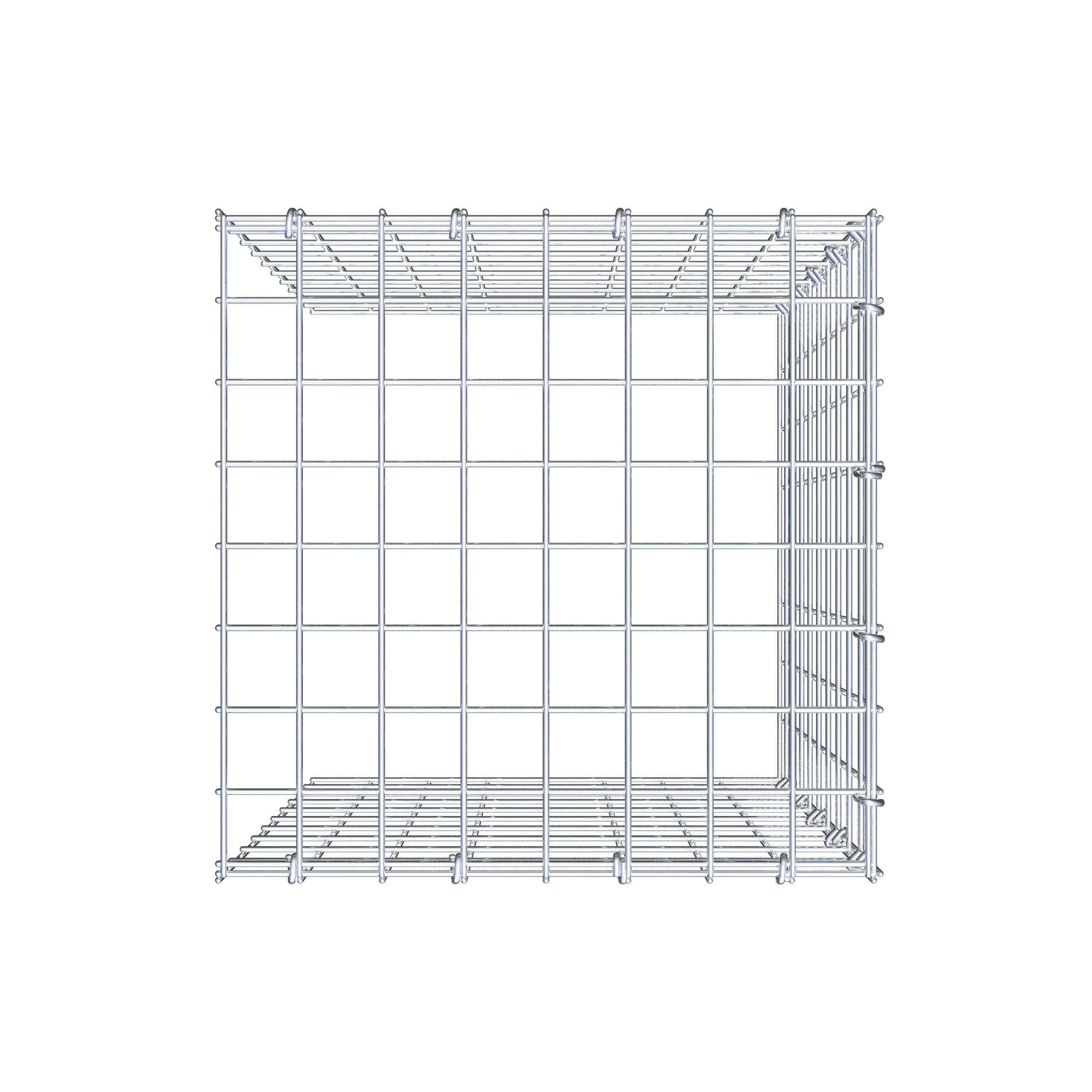 Anbaugabione Typ 4 50 cm x 40 cm x 40 cm (L x H x T), Maschenweite 5 cm x 5 cm, C-Ring