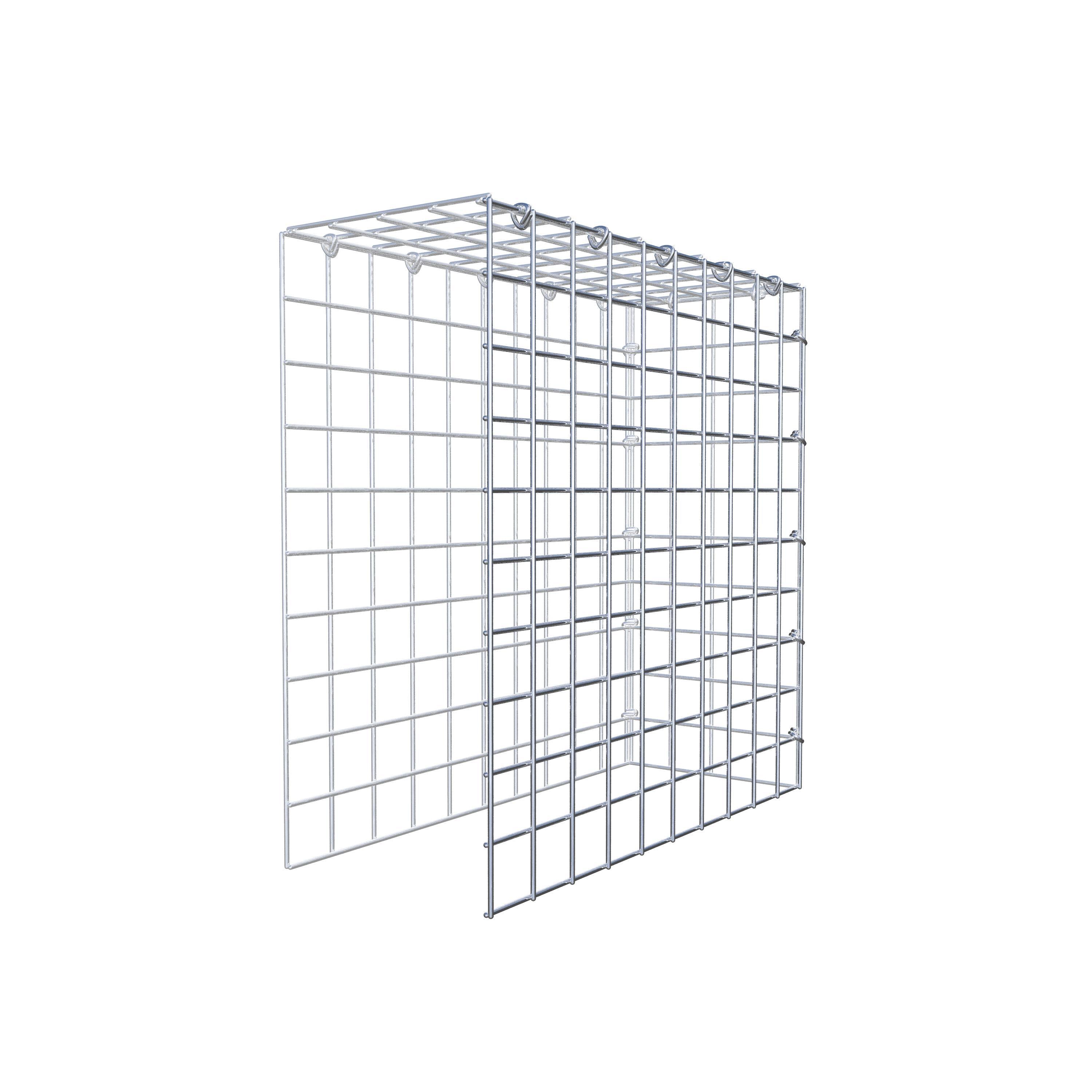 Monteret gabion type 4 50 cm x 50 cm x 20 cm (L x H x D), maskestørrelse 5 cm x 5 cm, C-ring