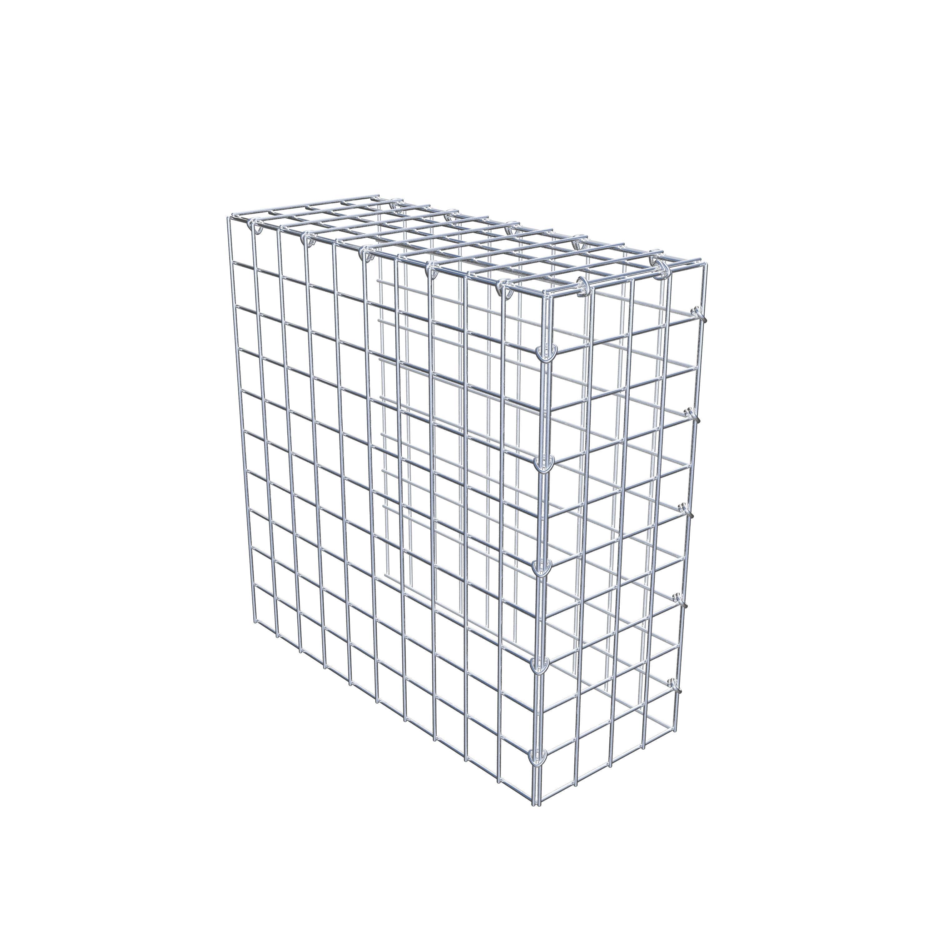 Monteret gabion type 4 50 cm x 50 cm x 20 cm (L x H x D), maskestørrelse 5 cm x 5 cm, C-ring