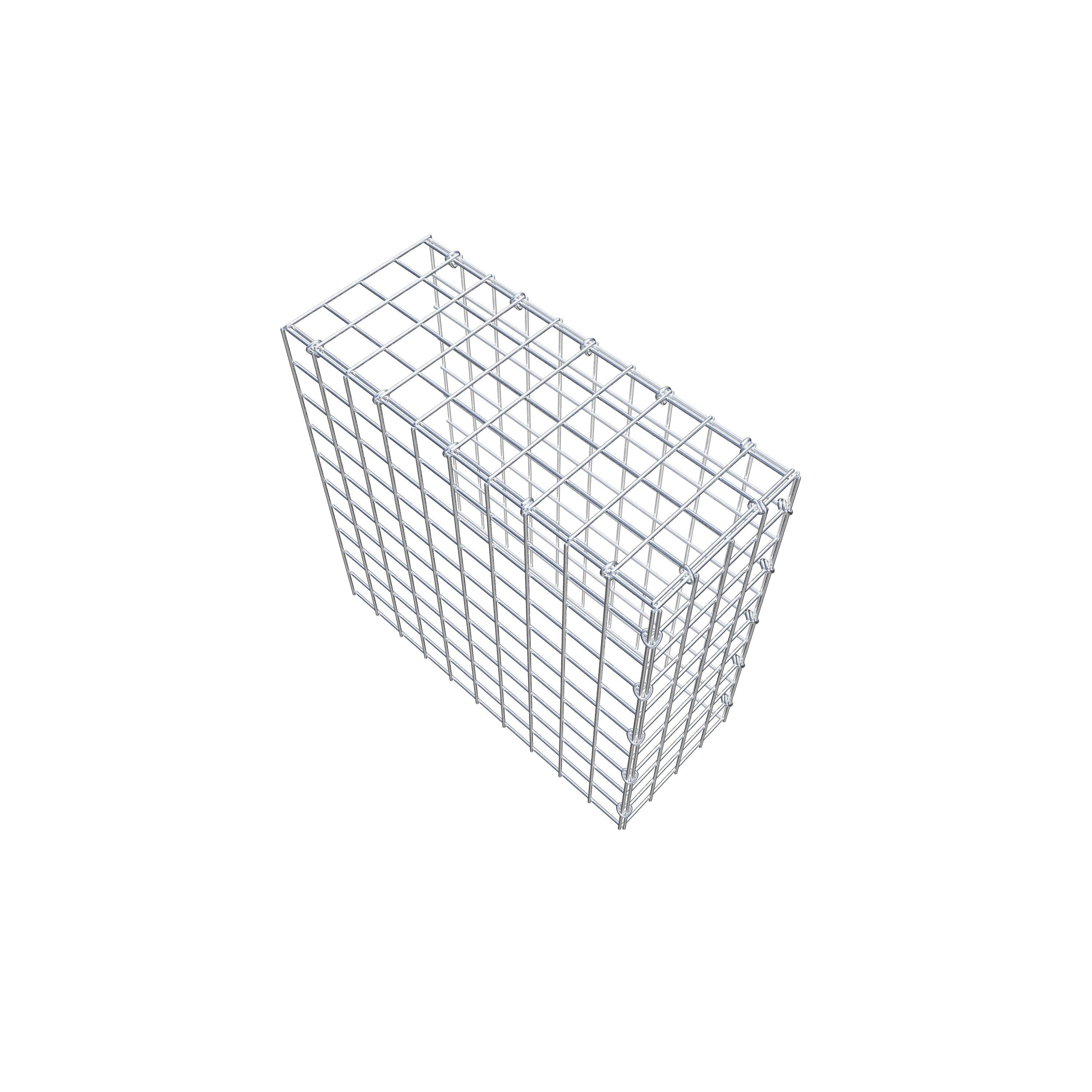 Monteret gabion type 4 50 cm x 50 cm x 20 cm (L x H x D), maskestørrelse 5 cm x 5 cm, C-ring