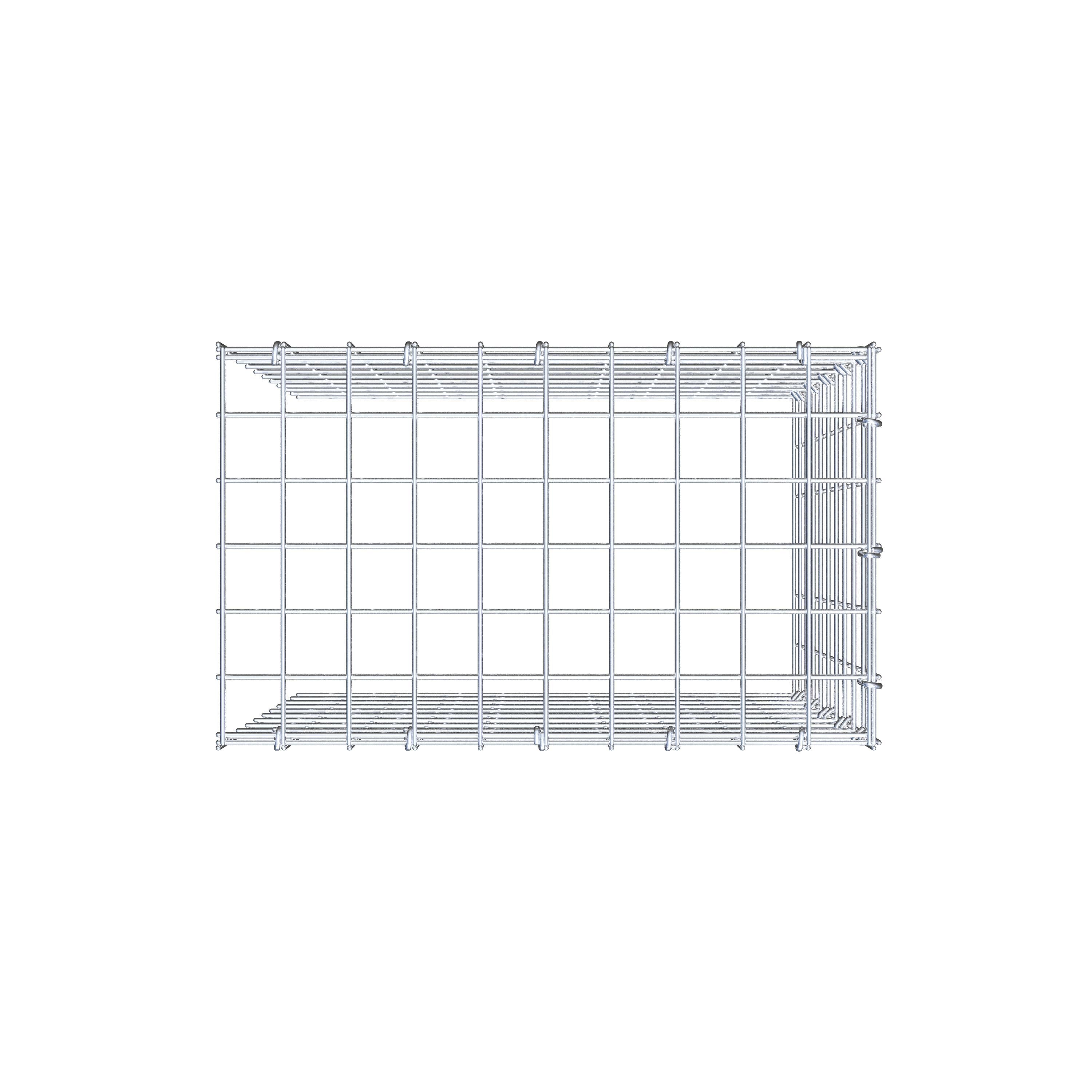 Anbaugabione Typ 4 50 cm x 50 cm x 30 cm (L x H x T), Maschenweite 5 cm x 5 cm, C-Ring