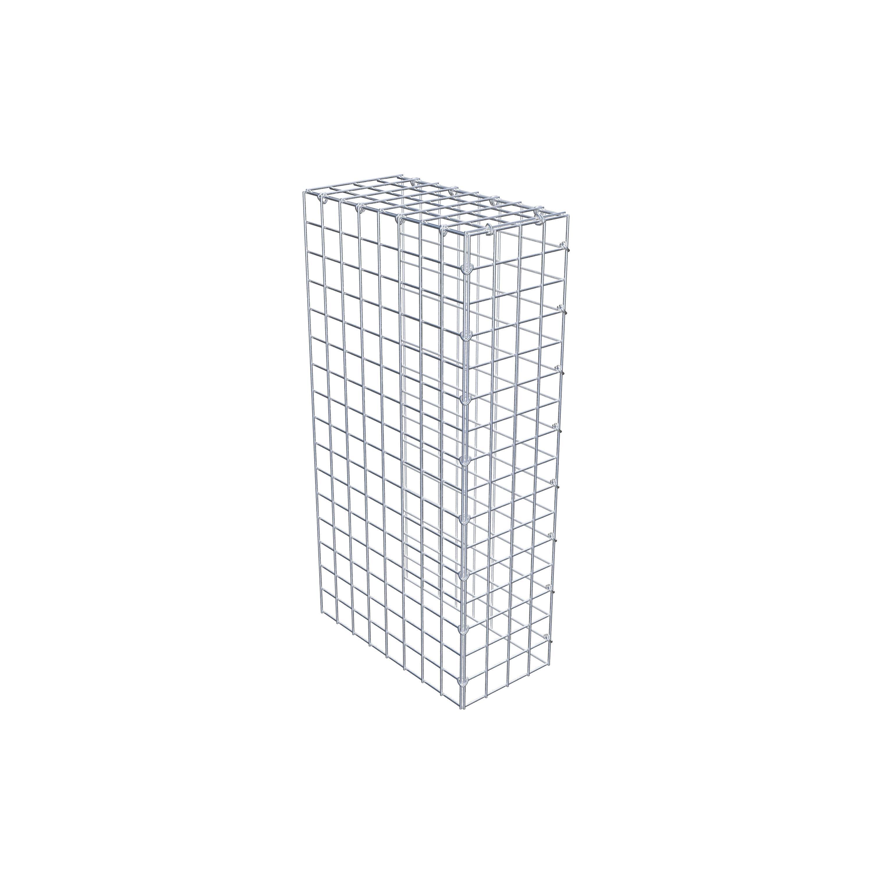 Monteret gabion type 4 80 cm x 40 cm x 20 cm (L x H x D), maskestørrelse 5 cm x 5 cm, C-ring