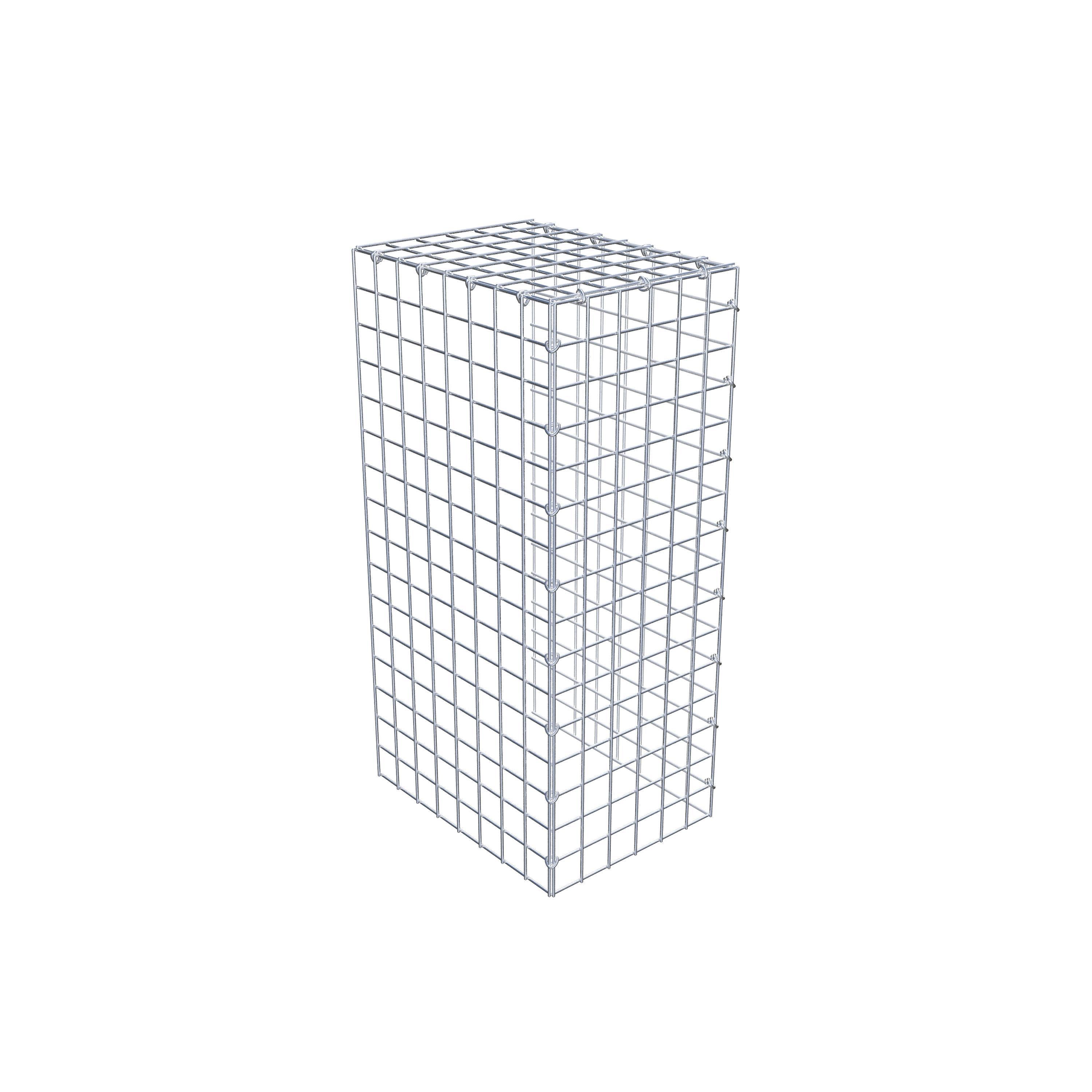 Mounted gabion type 4 80 cm x 40 cm x 30 cm (L x H x D), mesh size 5 cm x 5 cm, C-ring