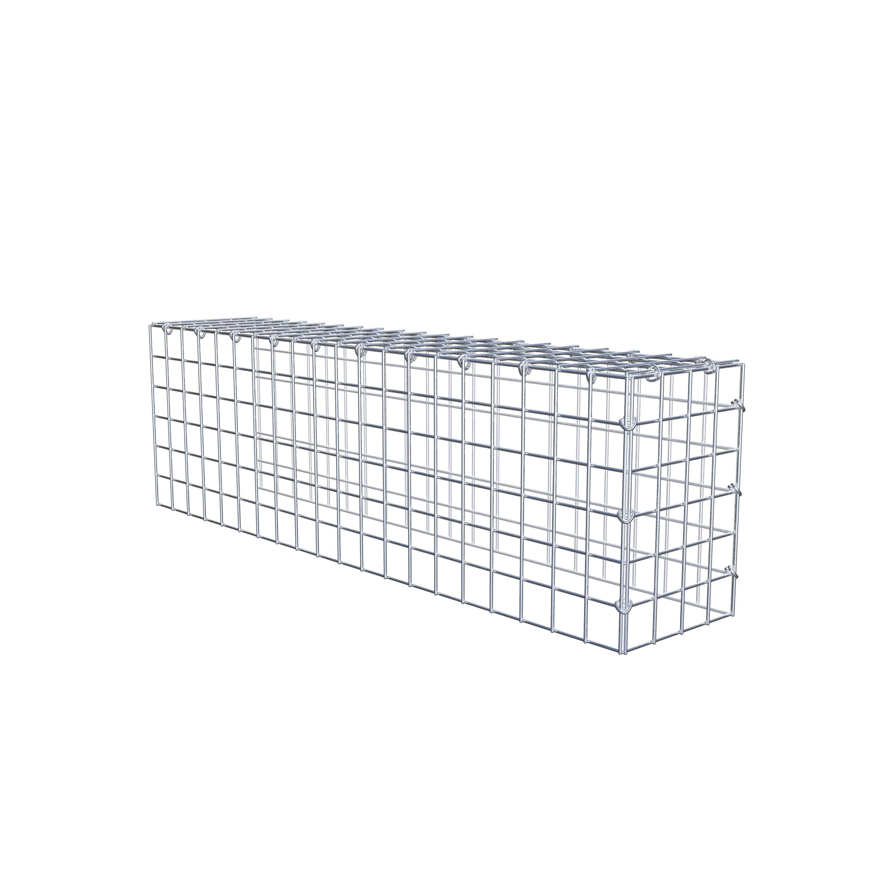 Mounted gabion type 4 100 cm x 30 cm x 20 cm (L x H x D), mesh size 5 cm x 5 cm, C-ring