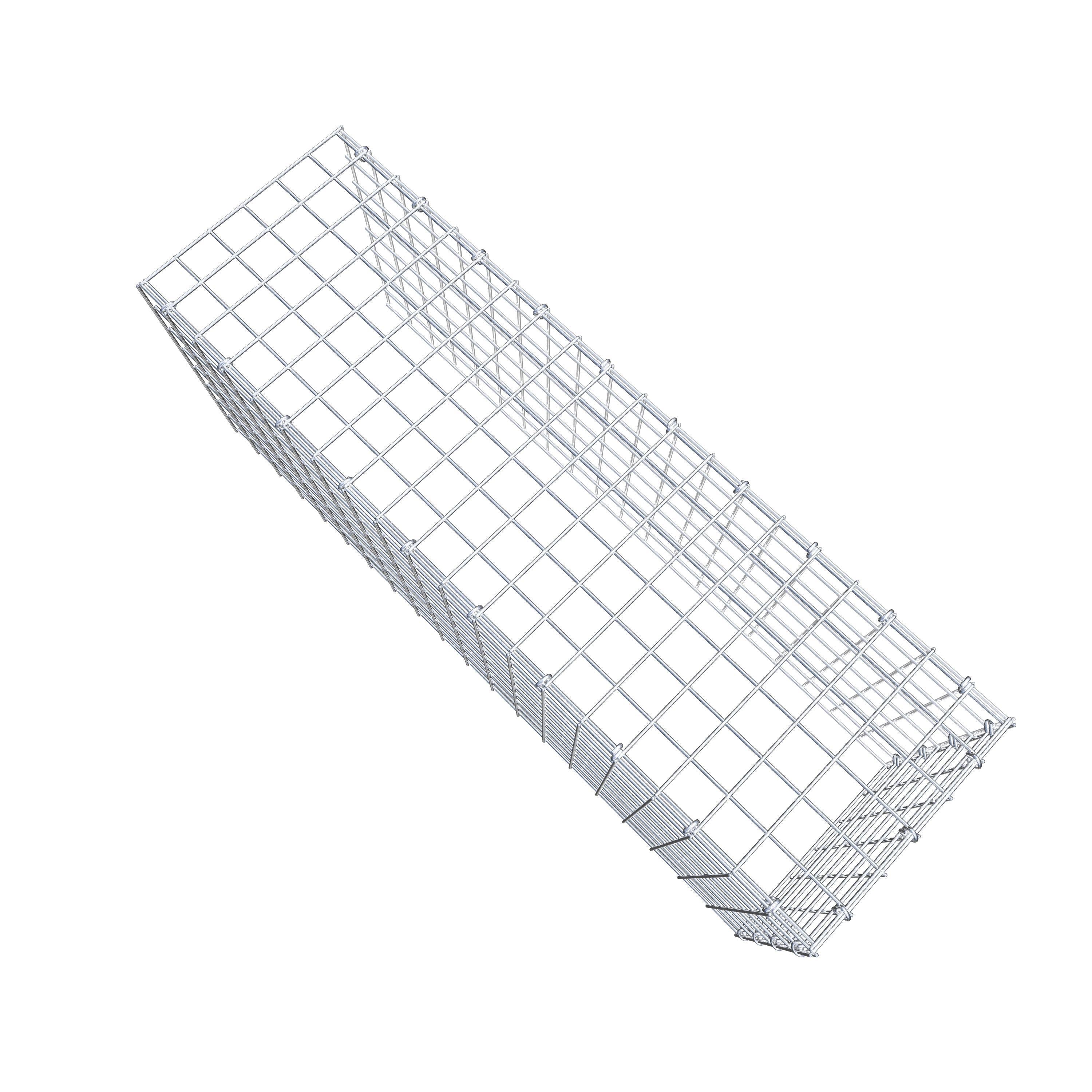 Monteret gabion type 4 100 cm x 40 cm x 30 cm (L x H x D), maskestørrelse 5 cm x 5 cm, C-ring