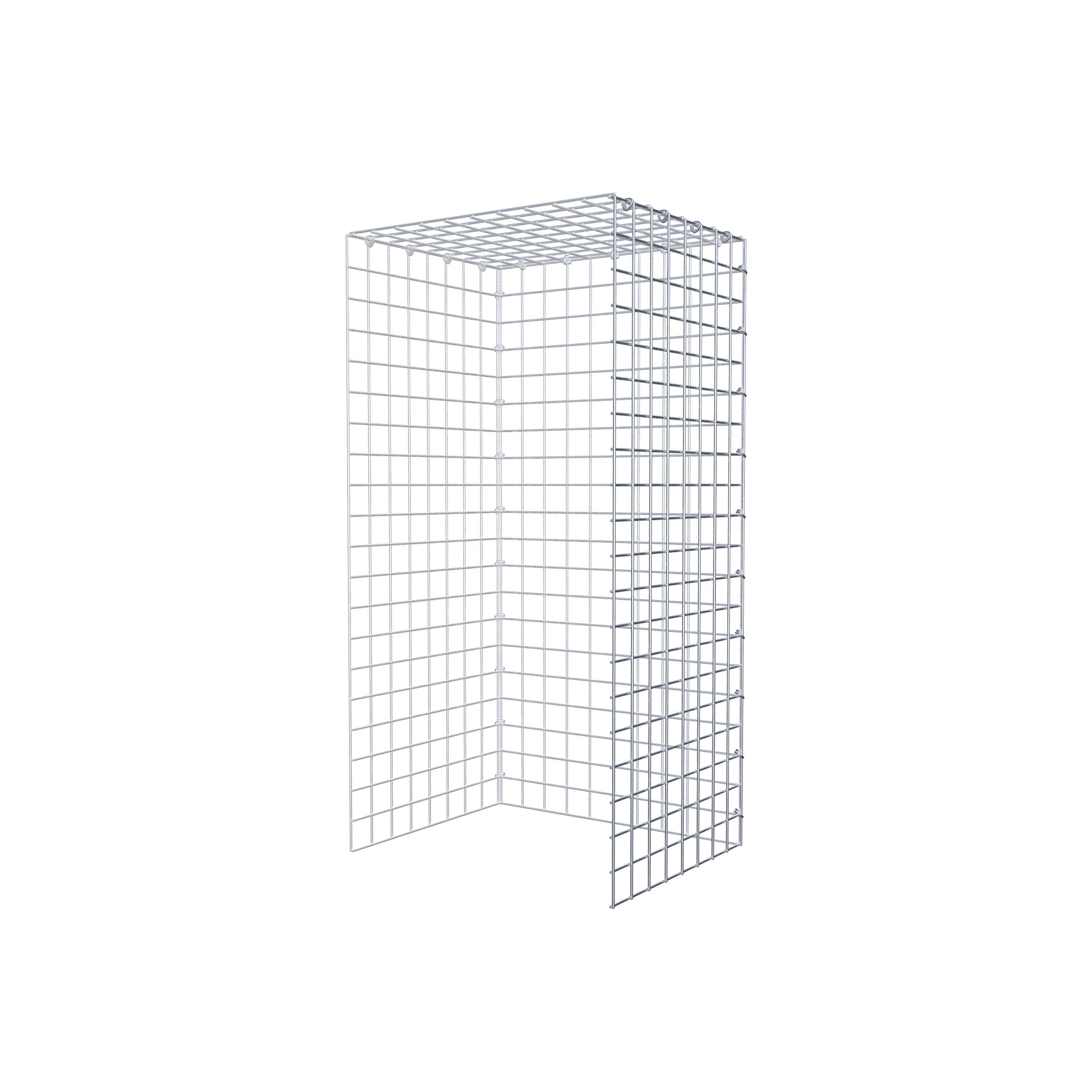 Monteret gabion type 4 100 cm x 40 cm x 50 cm (L x H x D), maskestørrelse 5 cm x 5 cm, C-ring