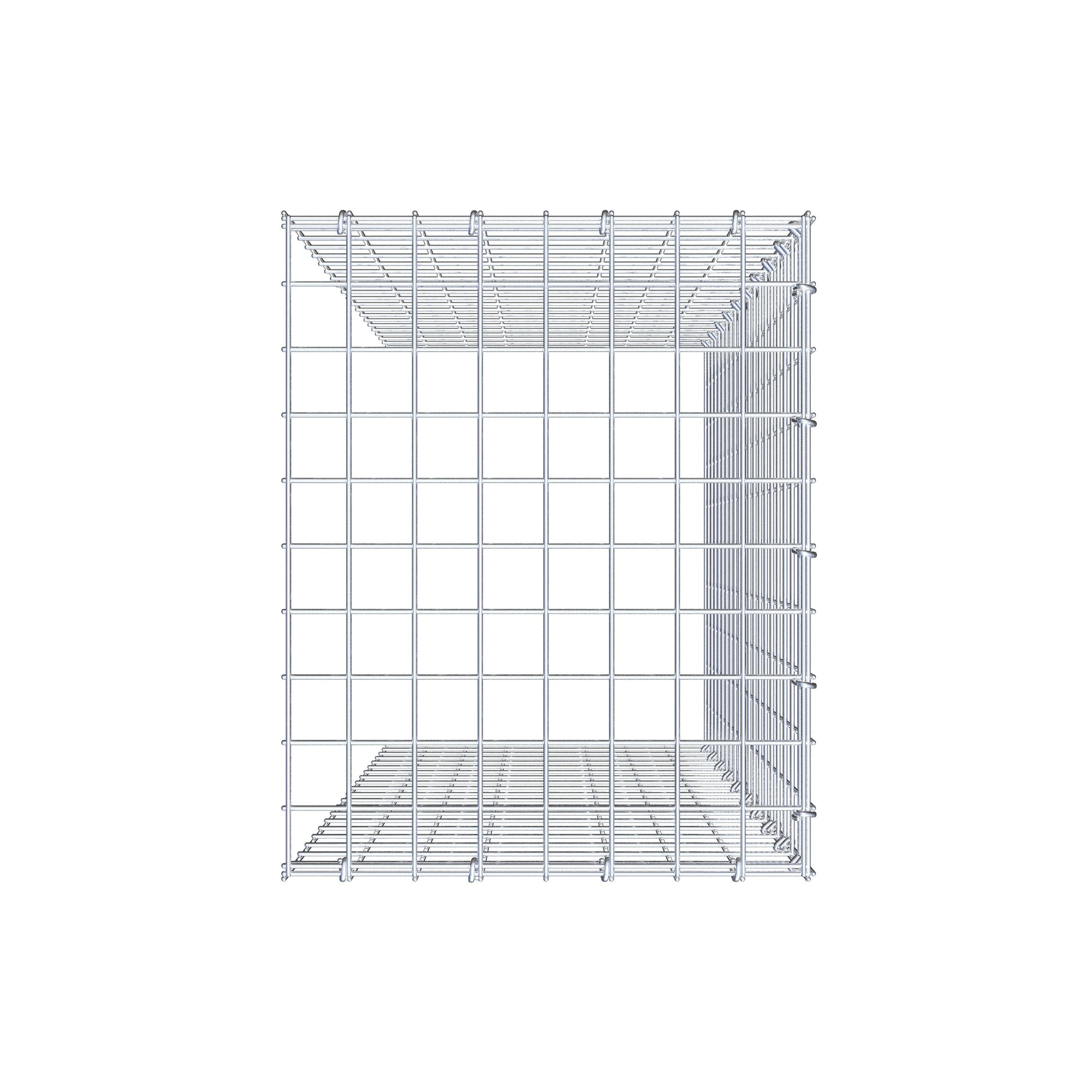 Mounted gabion type 4 100 cm x 40 cm x 50 cm (L x H x D), mesh size 5 cm x 5 cm, C-ring